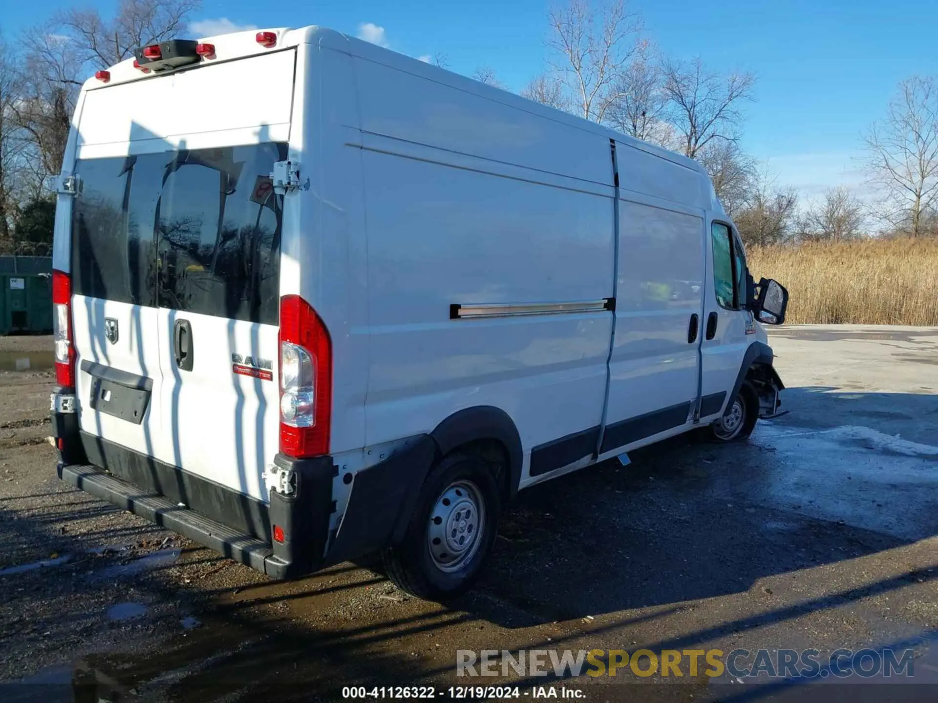 4 fotografías del automóvil dañado 3C6LRVDGXME554240 RAM PROMASTER 2500 2021