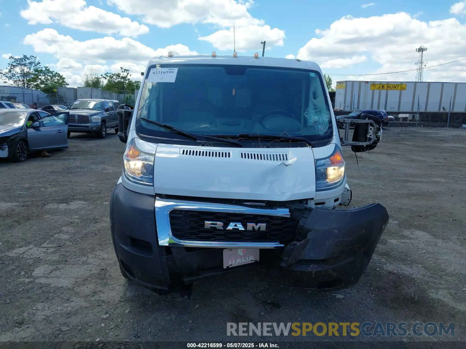 12 fotografías del automóvil dañado 3C6LRVVG4ME529686 RAM PROMASTER 2500 2021