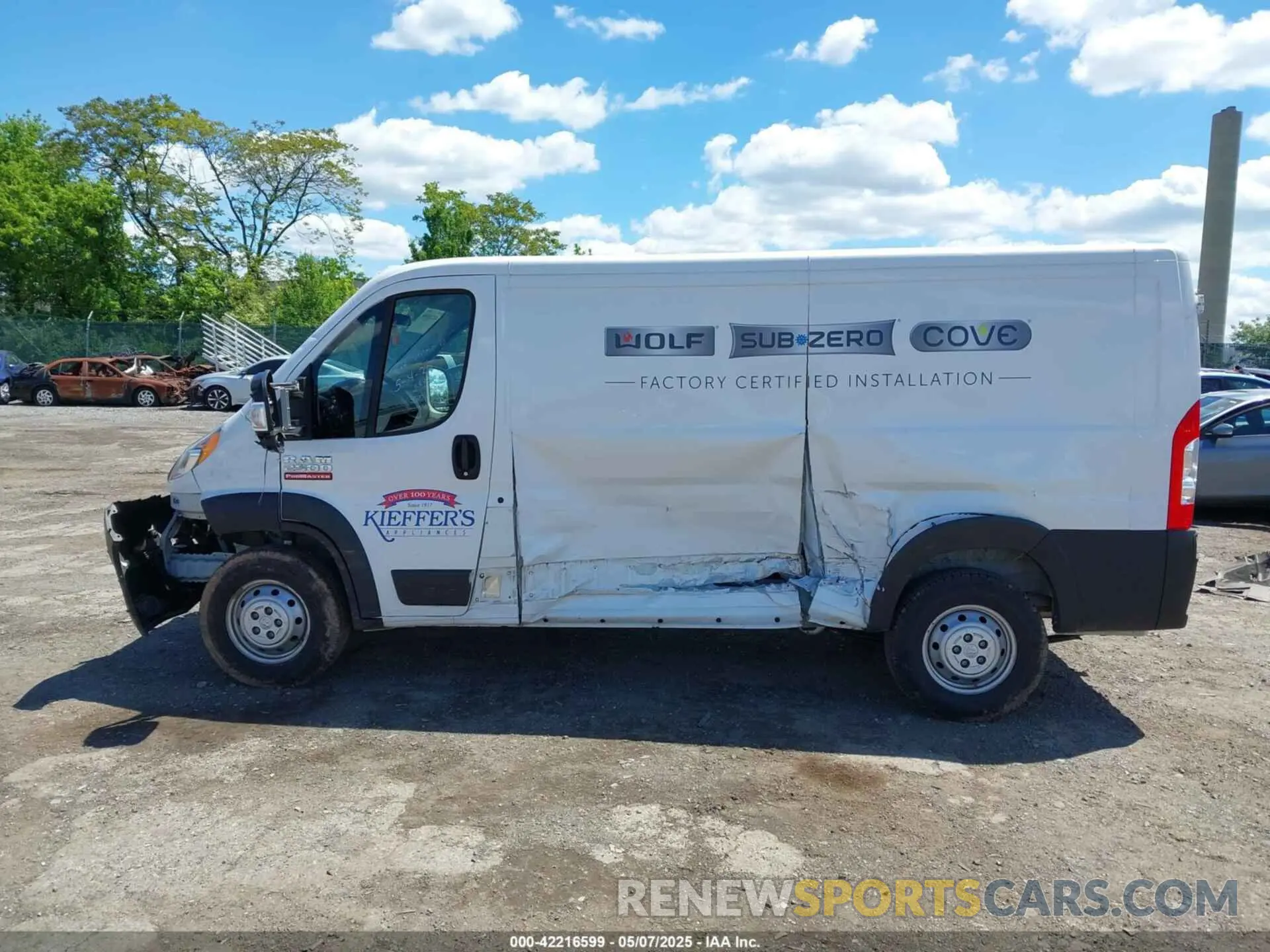 14 fotografías del automóvil dañado 3C6LRVVG4ME529686 RAM PROMASTER 2500 2021