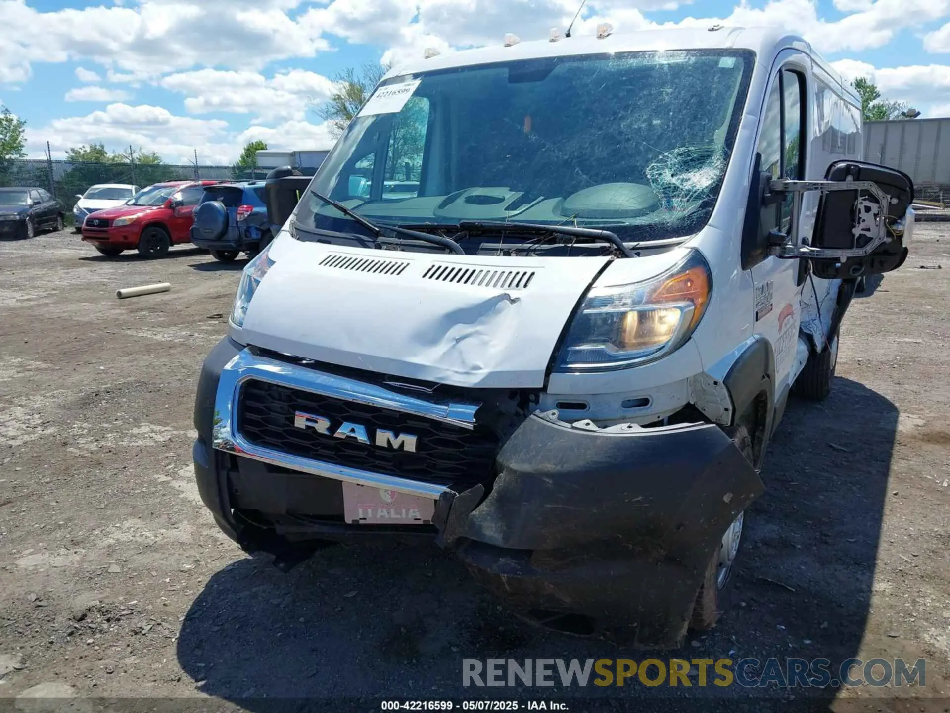 21 fotografías del automóvil dañado 3C6LRVVG4ME529686 RAM PROMASTER 2500 2021