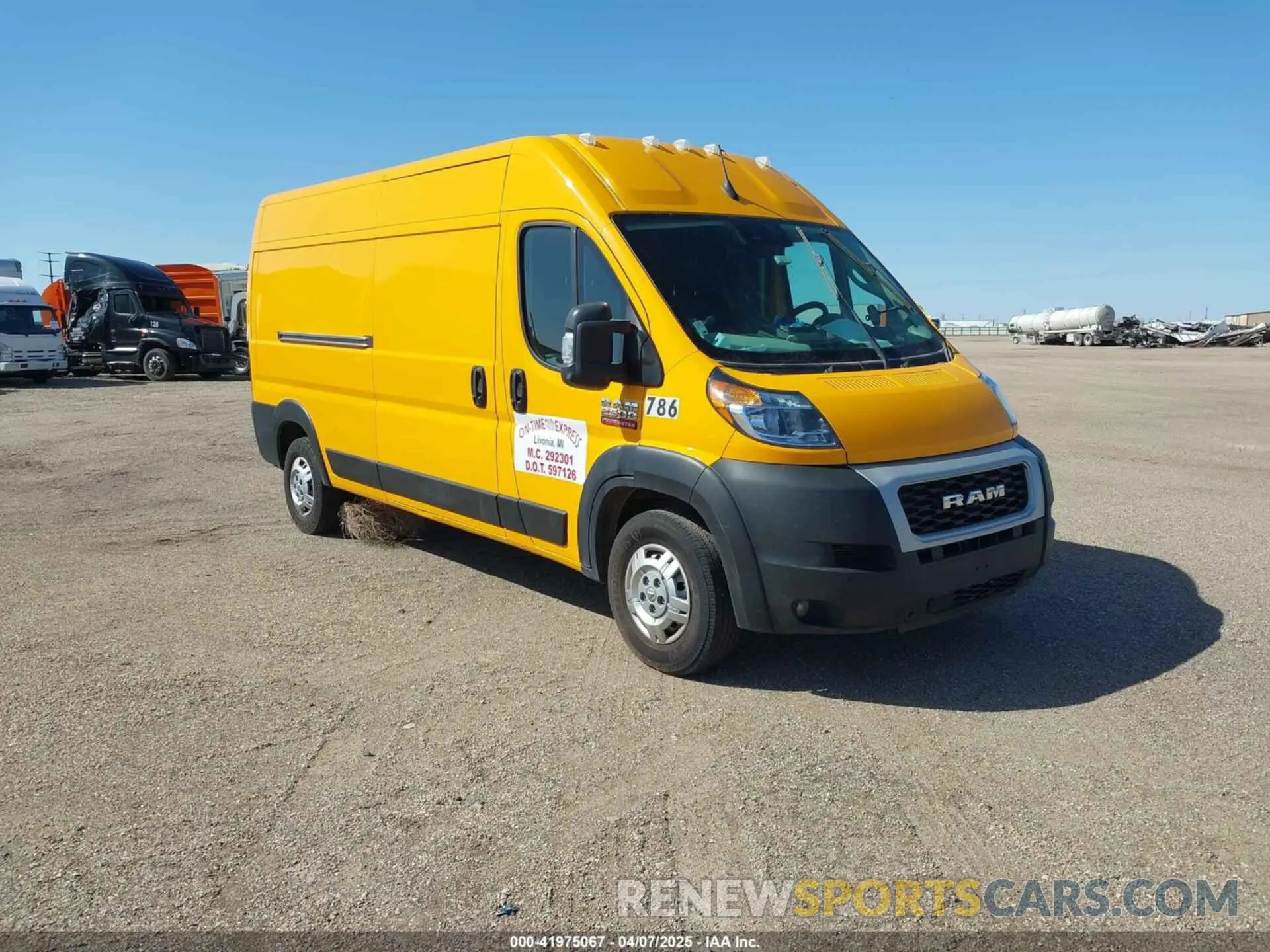 1 fotografías del automóvil dañado 3C6LRVDG5NE118428 RAM PROMASTER 2500 2022