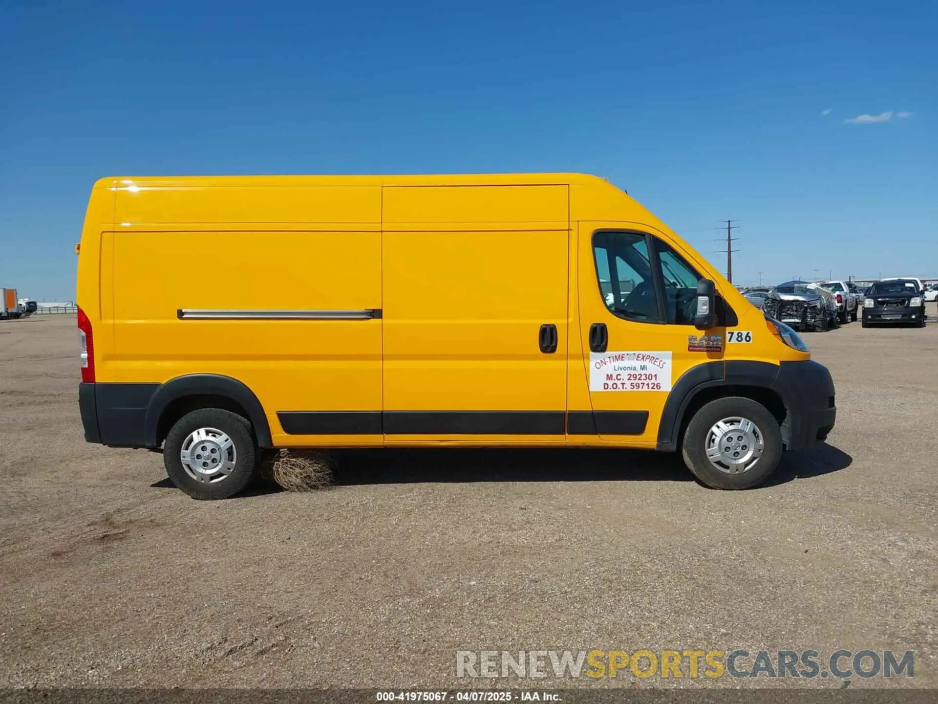 12 fotografías del automóvil dañado 3C6LRVDG5NE118428 RAM PROMASTER 2500 2022