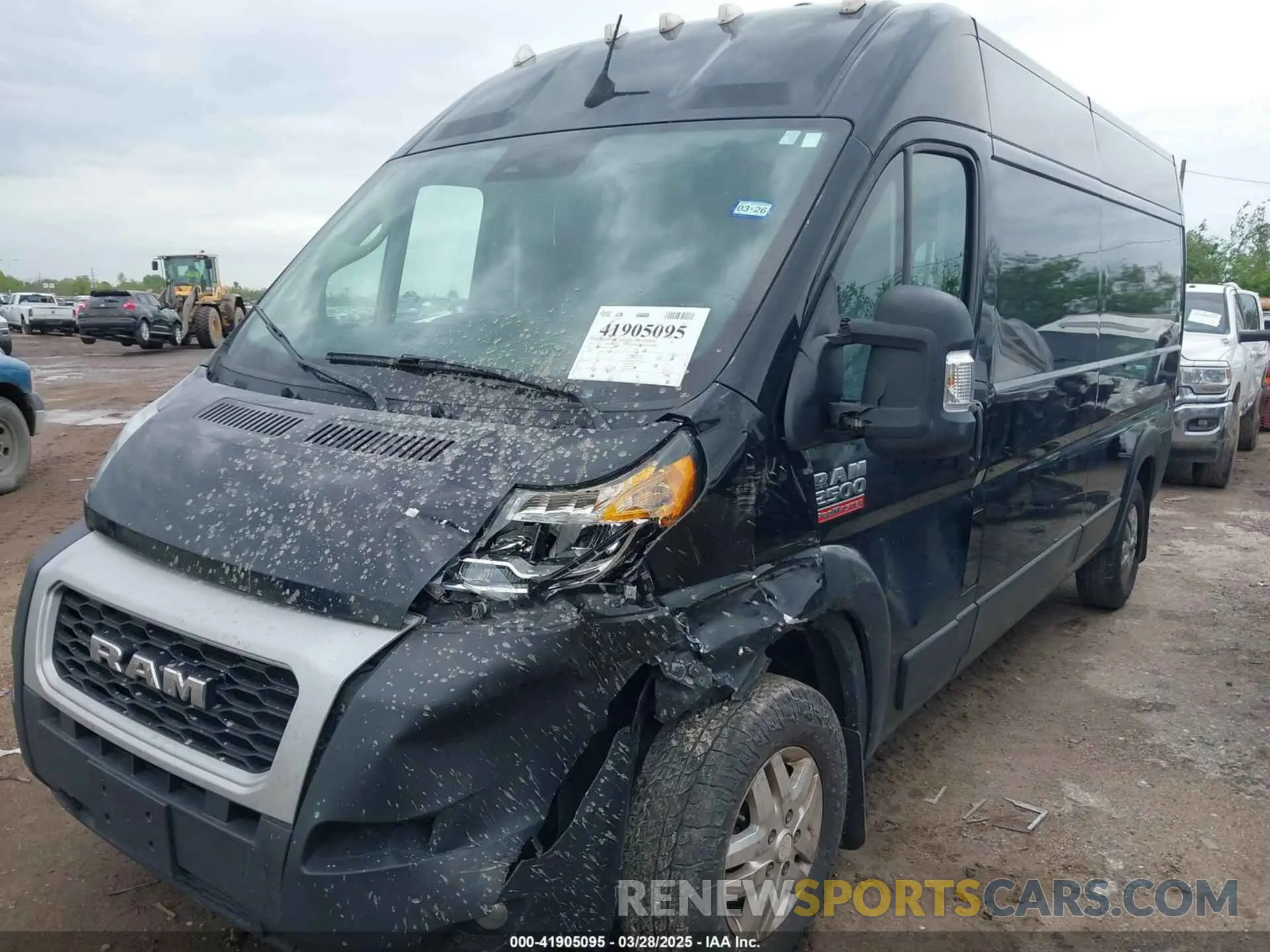 2 fotografías del automóvil dañado 3C6LRVDG7NE106801 RAM PROMASTER 2500 2022