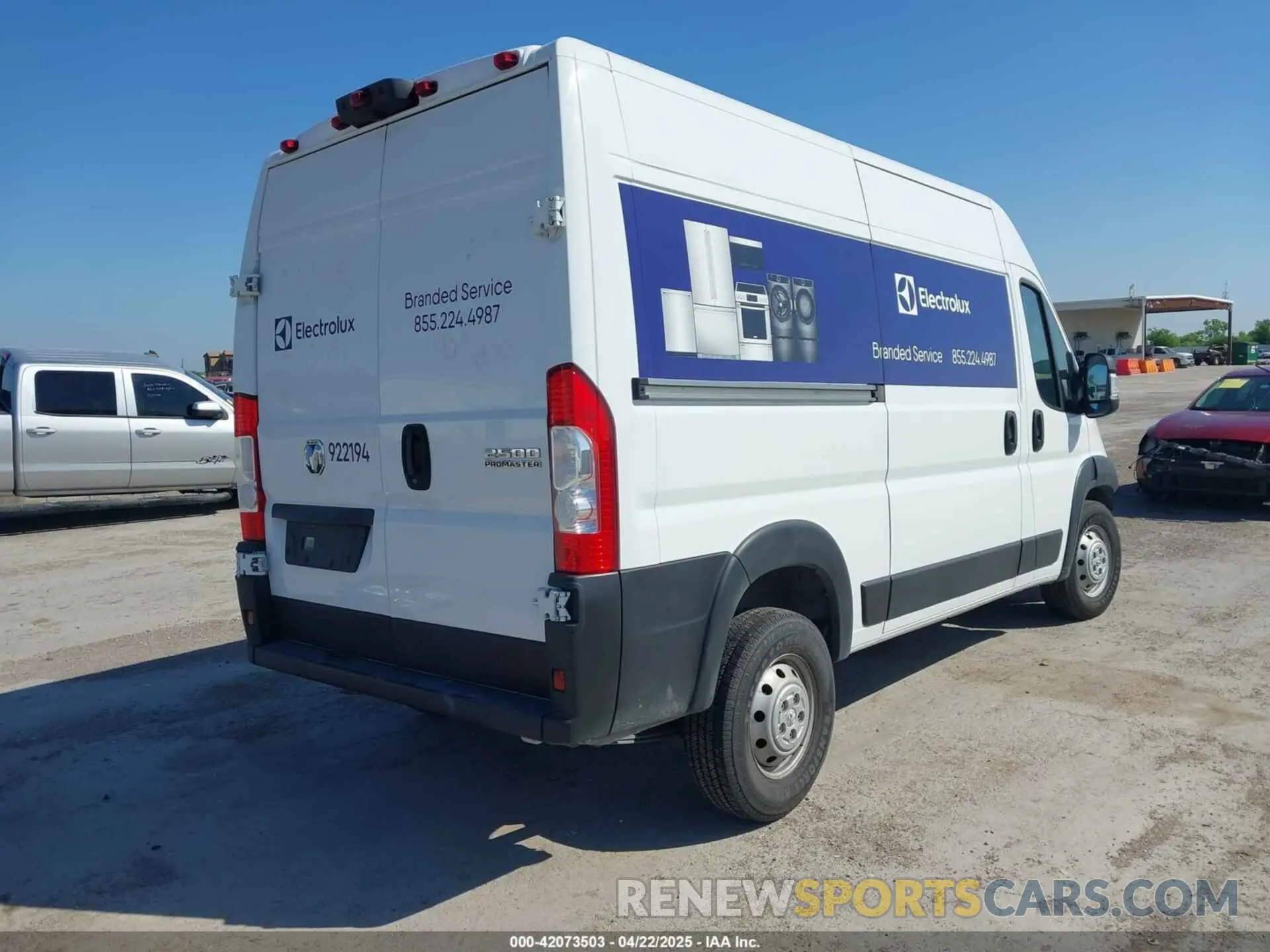 4 fotografías del automóvil dañado 3C6LRVCG3PE518637 RAM PROMASTER 2500 2023