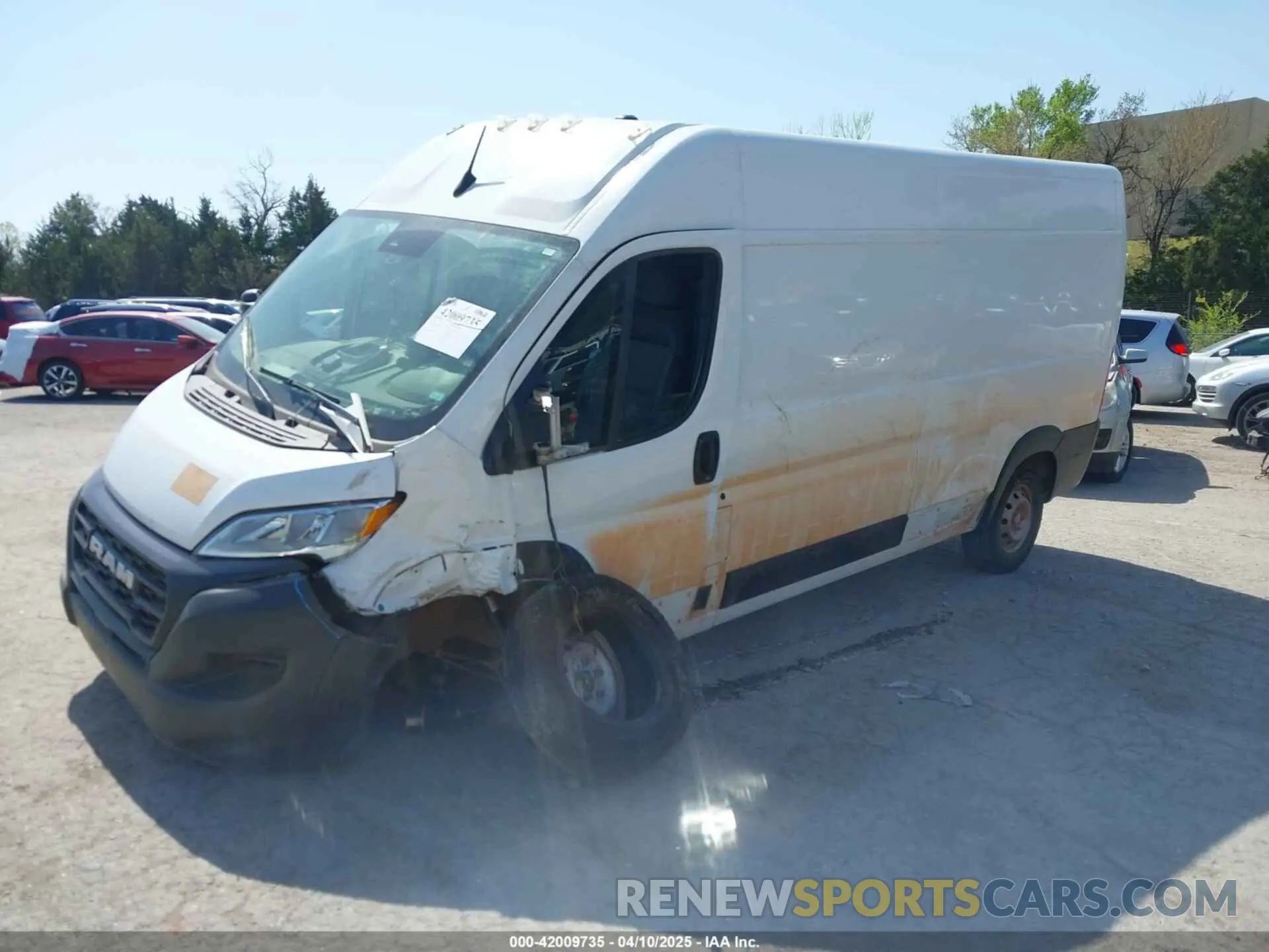 2 fotografías del automóvil dañado 3C6LRVDG3PE582496 RAM PROMASTER 2500 2023