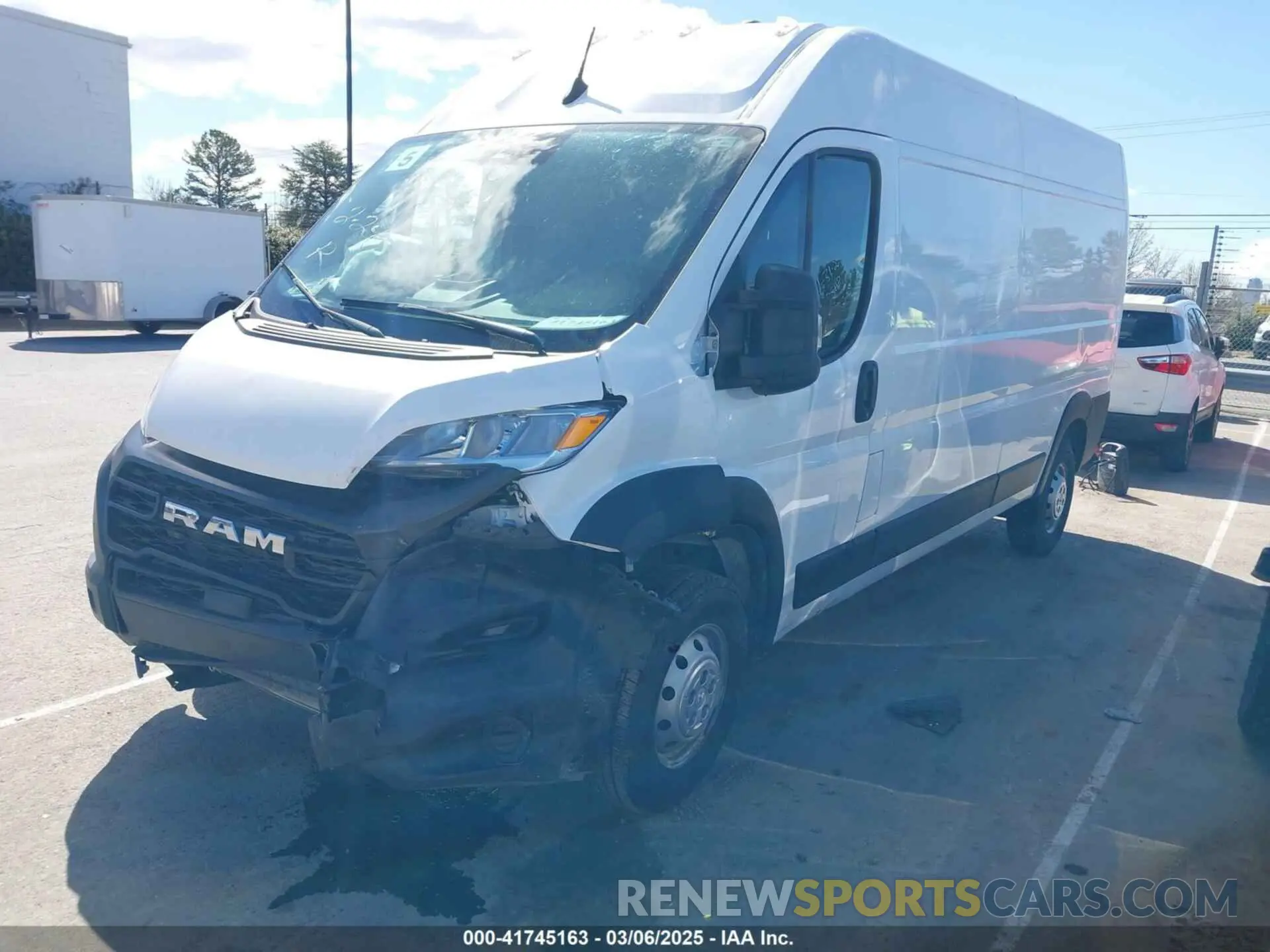2 fotografías del automóvil dañado 3C6LRVDG4PE598853 RAM PROMASTER 2500 2023