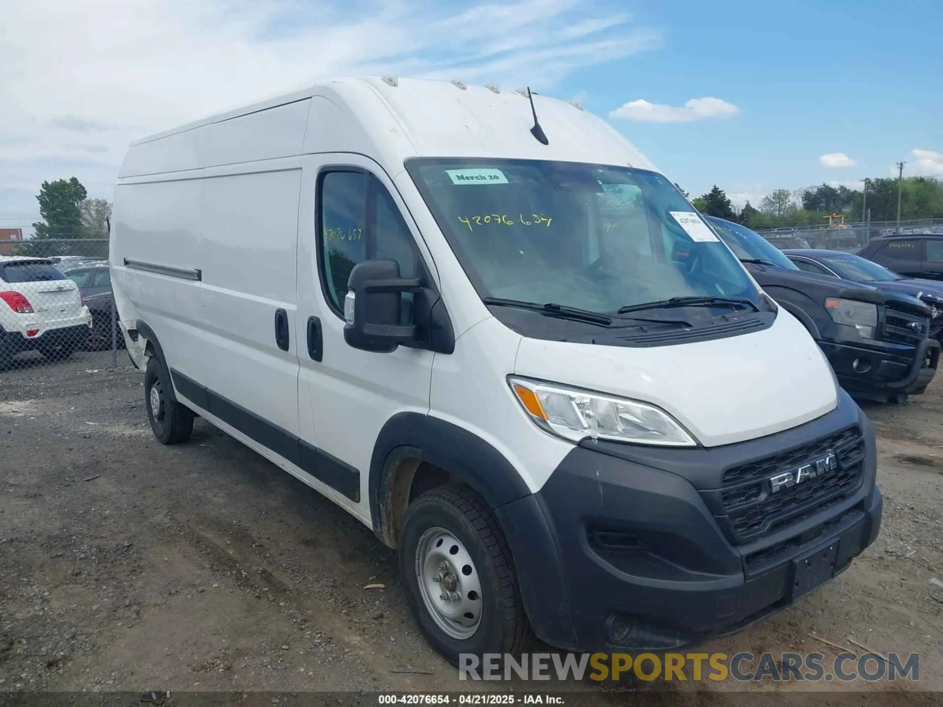 1 fotografías del automóvil dañado 3C6LRVDG5PE572066 RAM PROMASTER 2500 2023