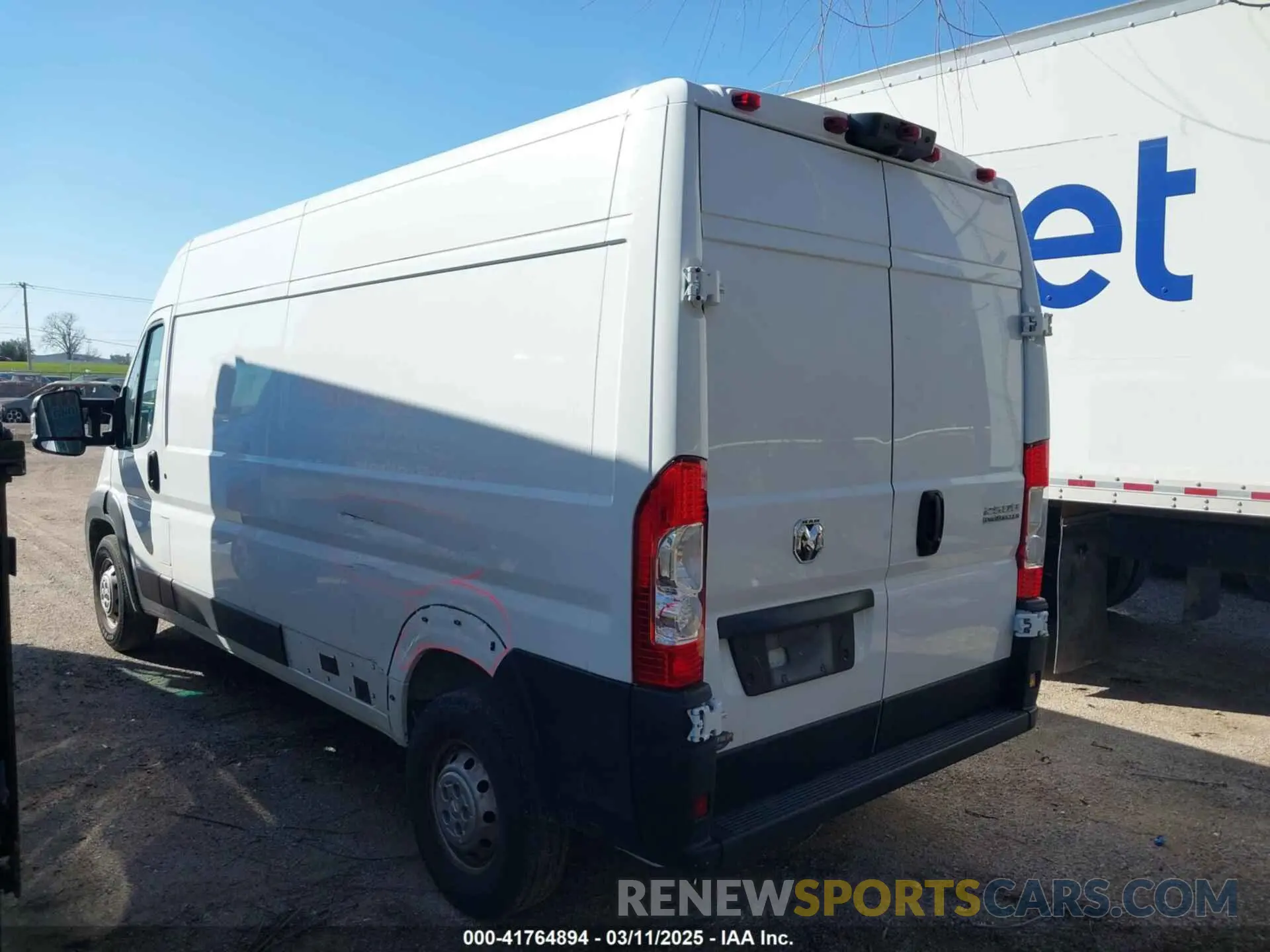 3 fotografías del automóvil dañado 3C6LRVDG8PE548926 RAM PROMASTER 2500 2023