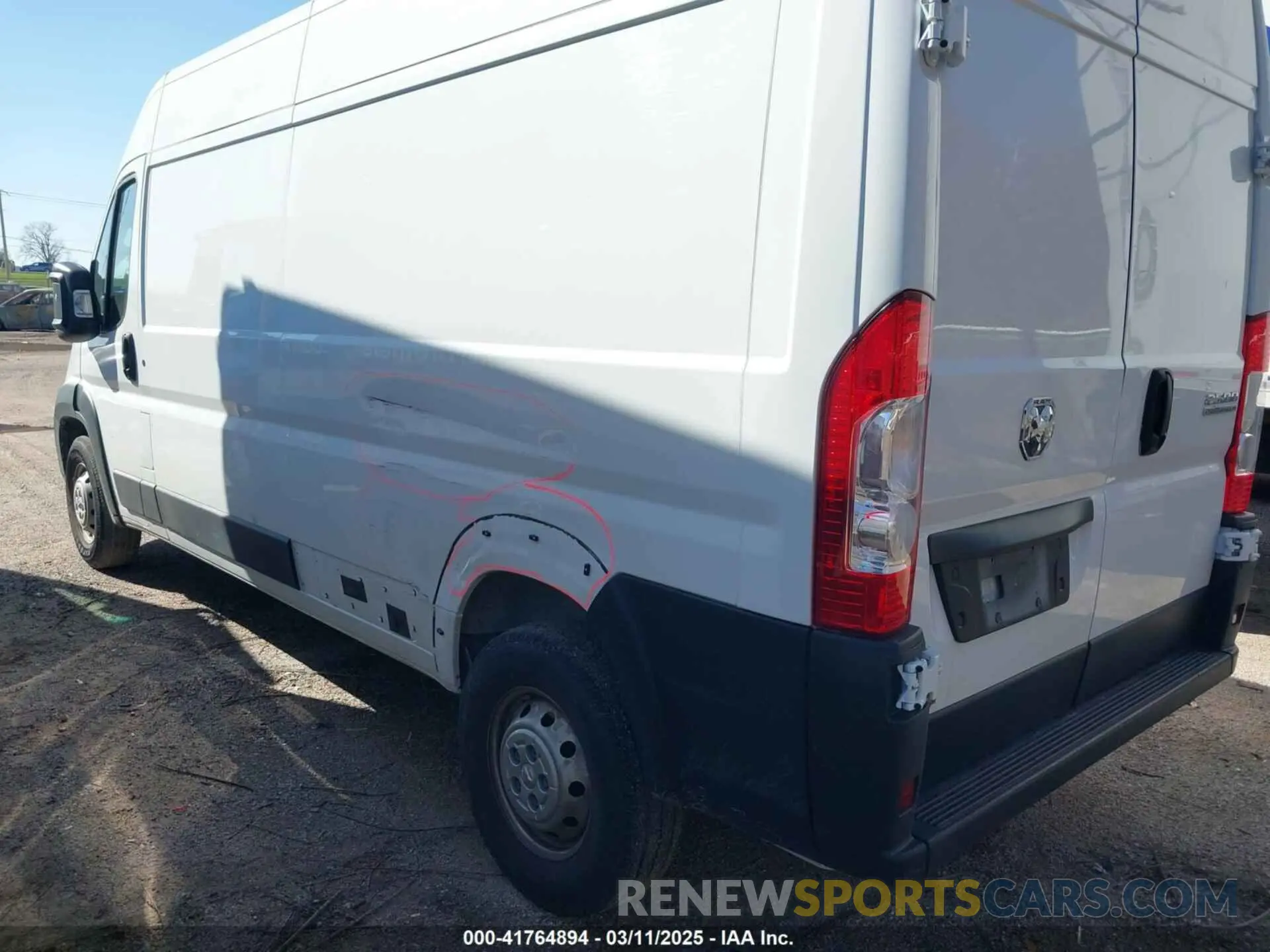 6 fotografías del automóvil dañado 3C6LRVDG8PE548926 RAM PROMASTER 2500 2023