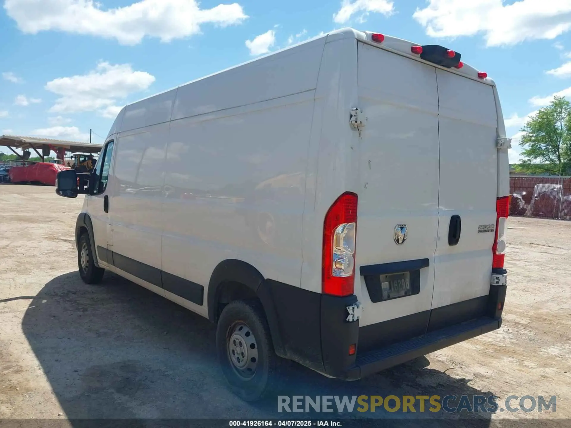 3 fotografías del automóvil dañado 3C6LRVDG8PE552913 RAM PROMASTER 2500 2023