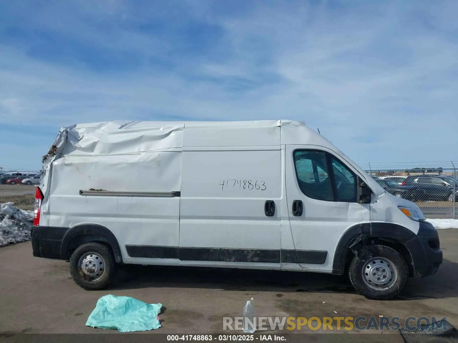 12 fotografías del automóvil dañado 3C6LRVDG9PE567047 RAM PROMASTER 2500 2023