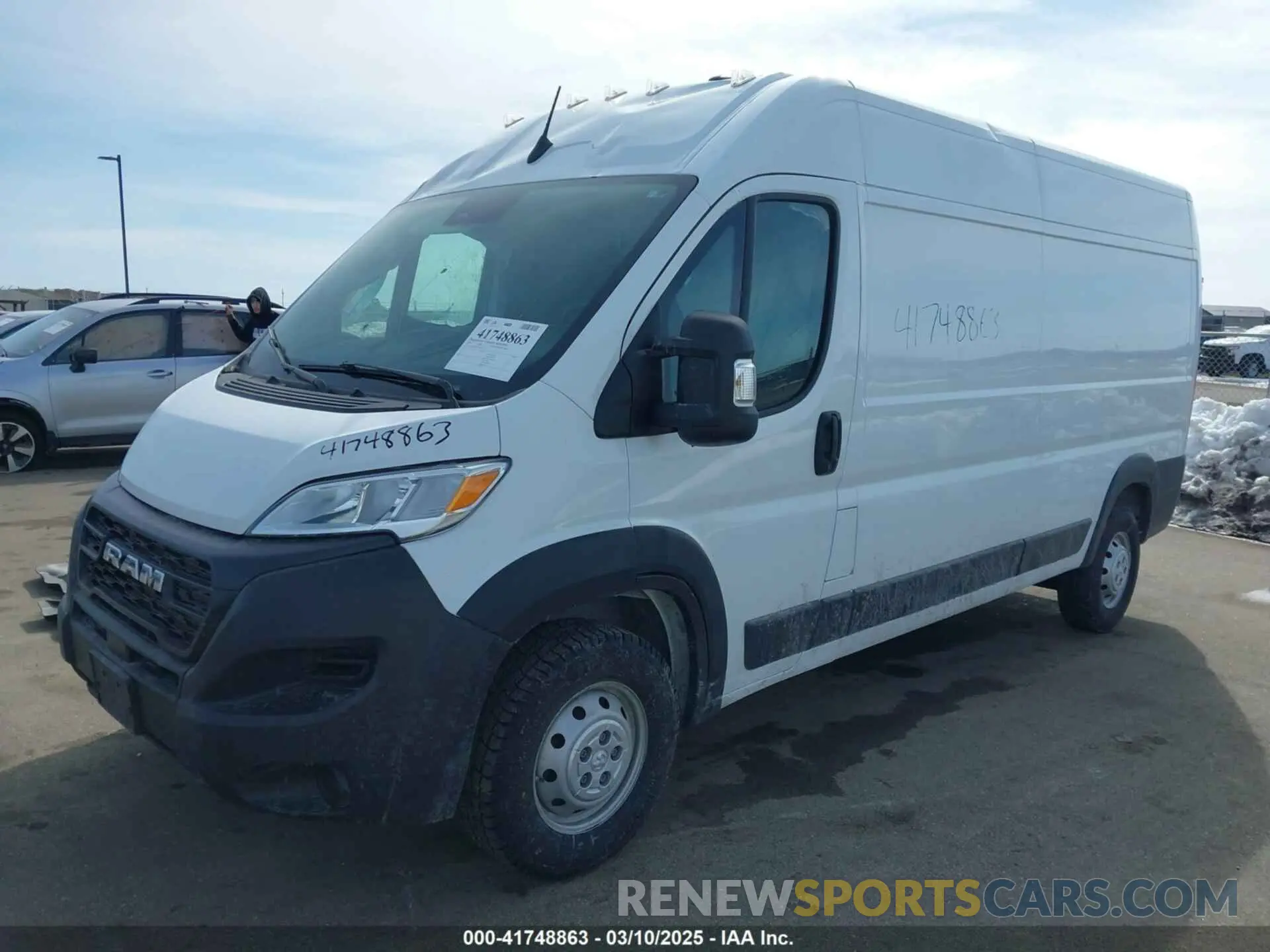 2 fotografías del automóvil dañado 3C6LRVDG9PE567047 RAM PROMASTER 2500 2023