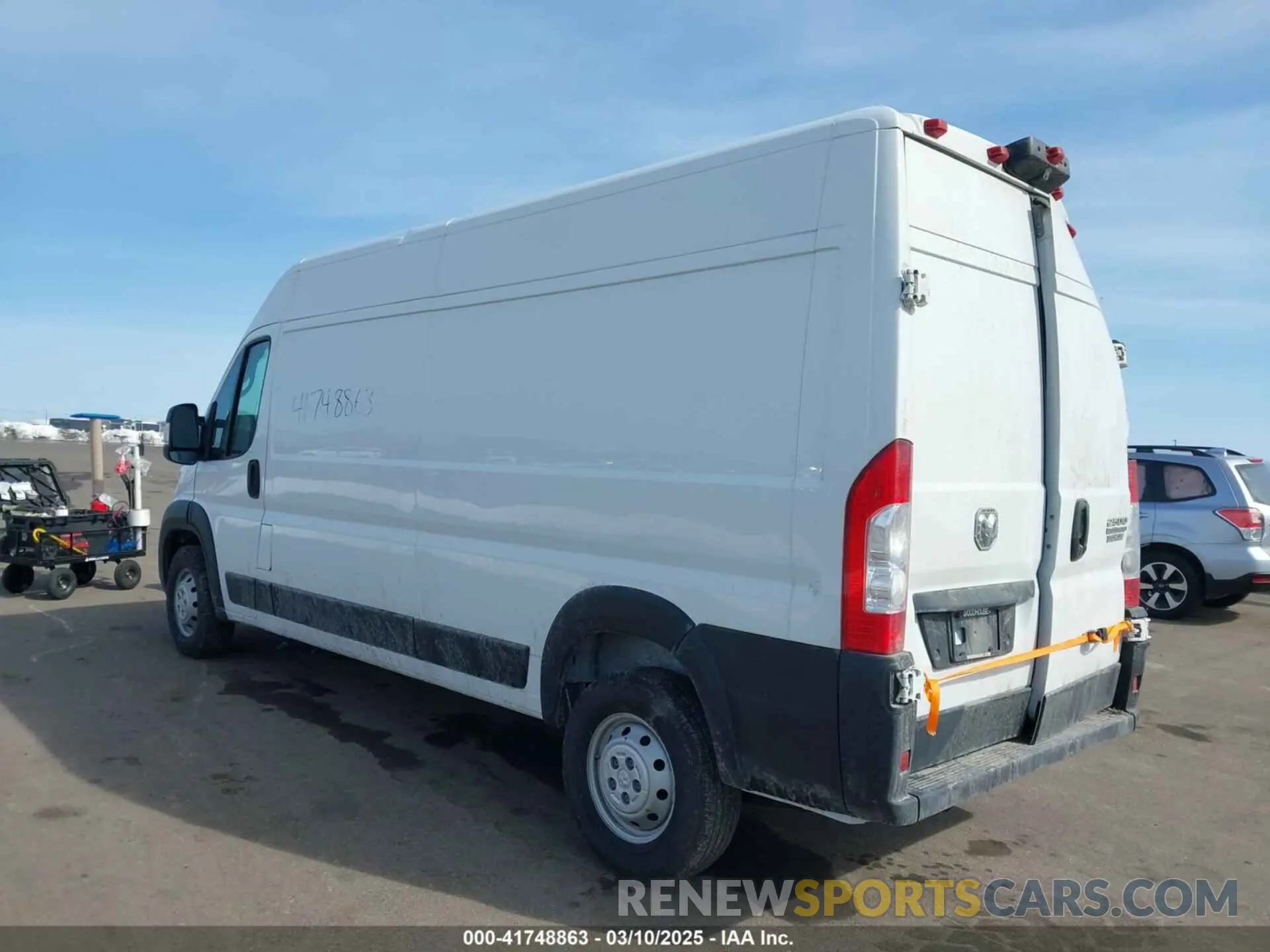 3 fotografías del automóvil dañado 3C6LRVDG9PE567047 RAM PROMASTER 2500 2023