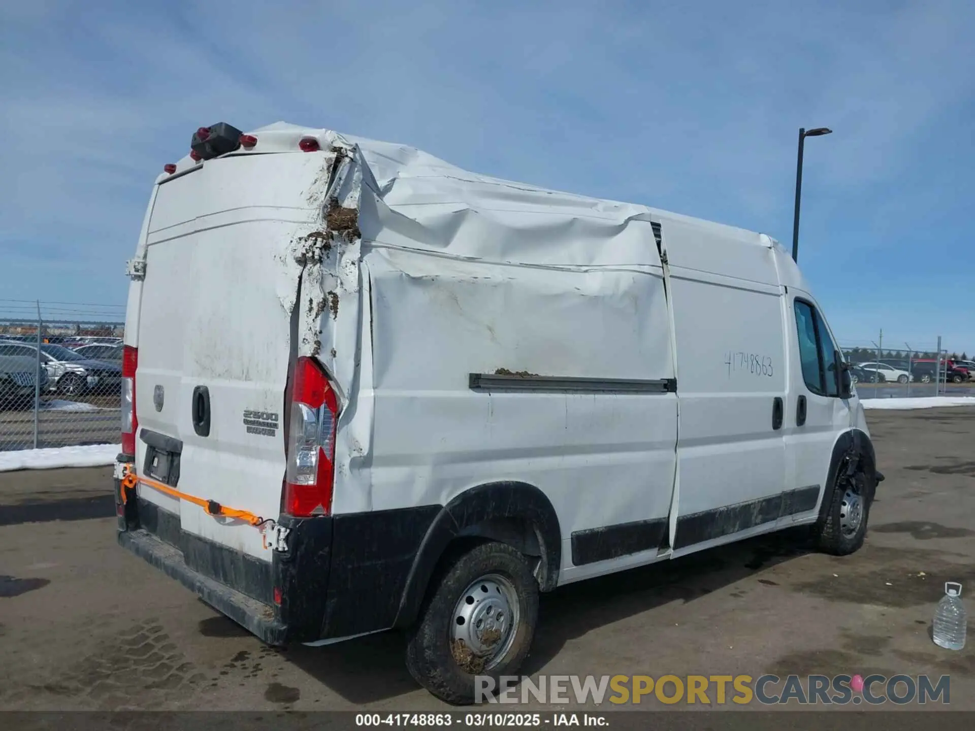 4 fotografías del automóvil dañado 3C6LRVDG9PE567047 RAM PROMASTER 2500 2023