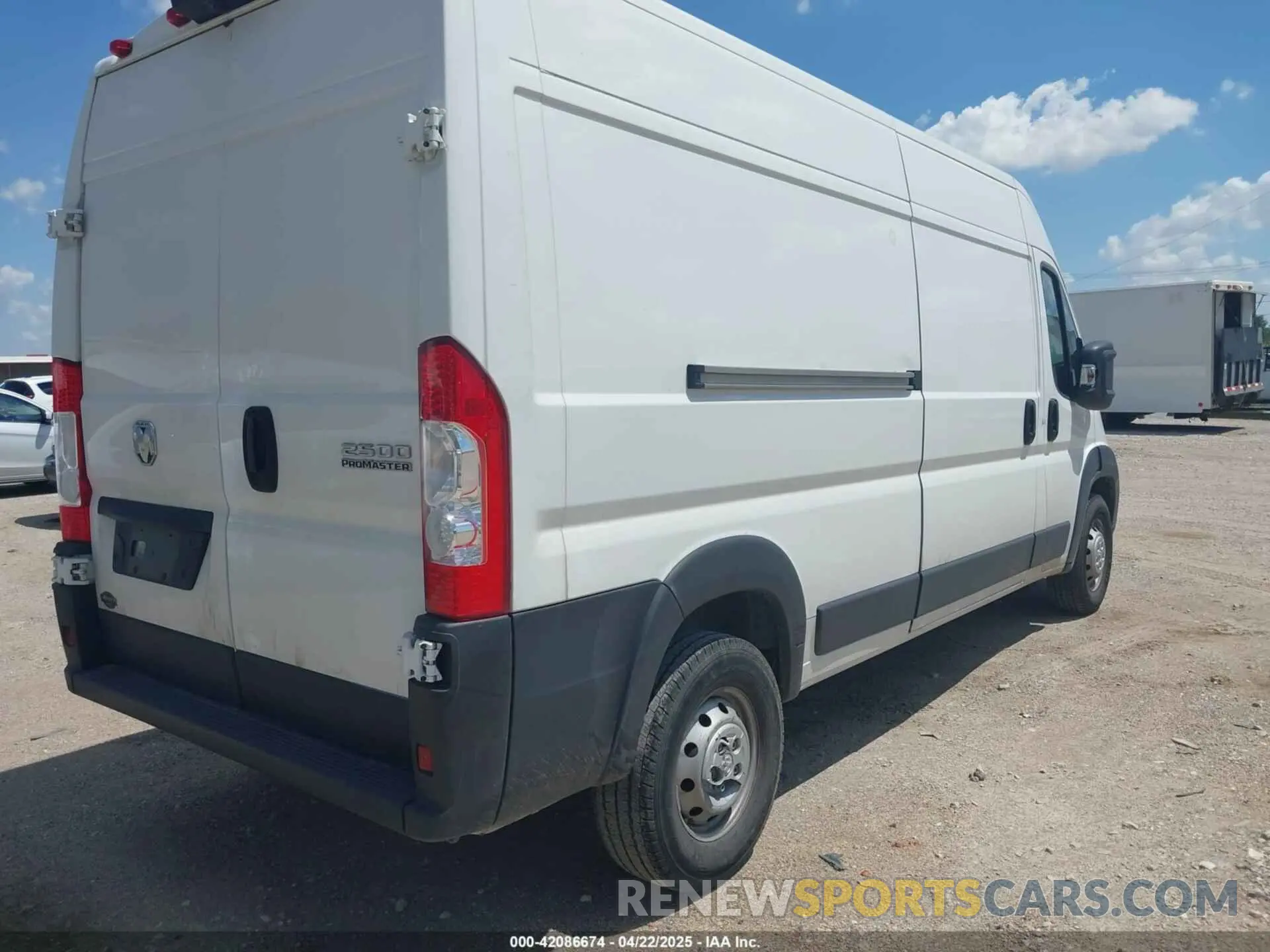 4 fotografías del automóvil dañado 3C6LRVDG9PE571678 RAM PROMASTER 2500 2023