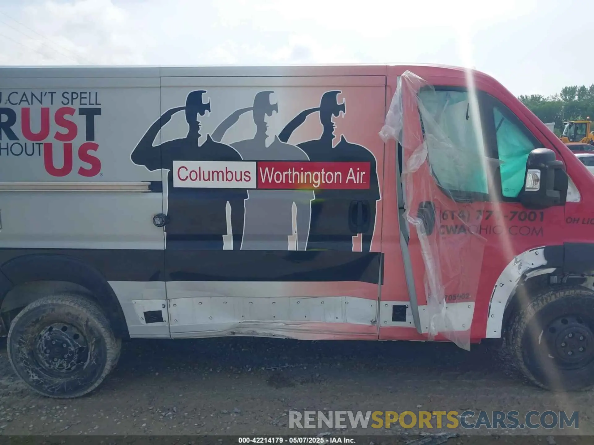 14 fotografías del automóvil dañado 3C6LRVVG2PE591625 RAM PROMASTER 2500 2023