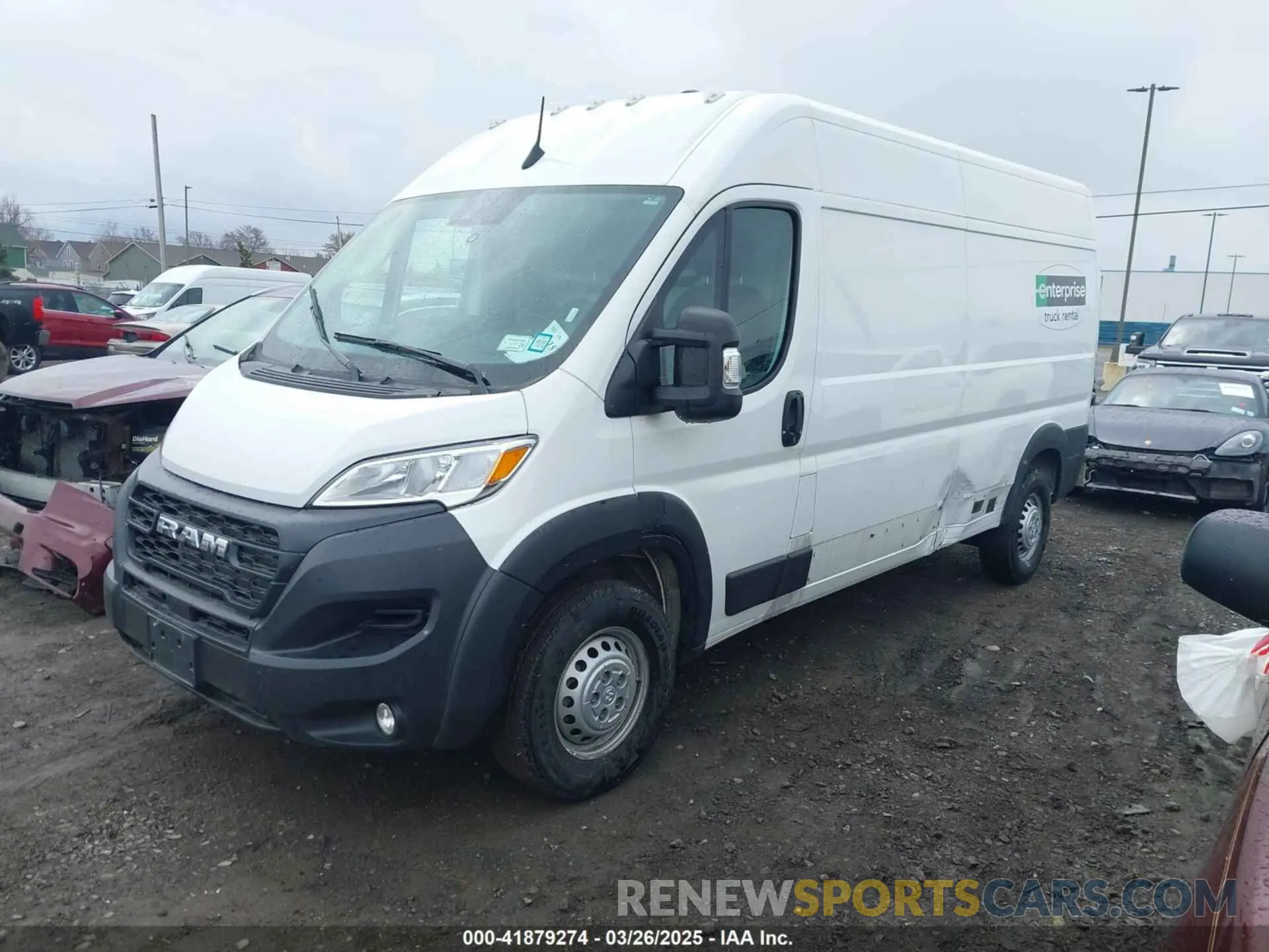 2 fotografías del automóvil dañado 3C6LRVDG3RE136772 RAM PROMASTER 2500 2024