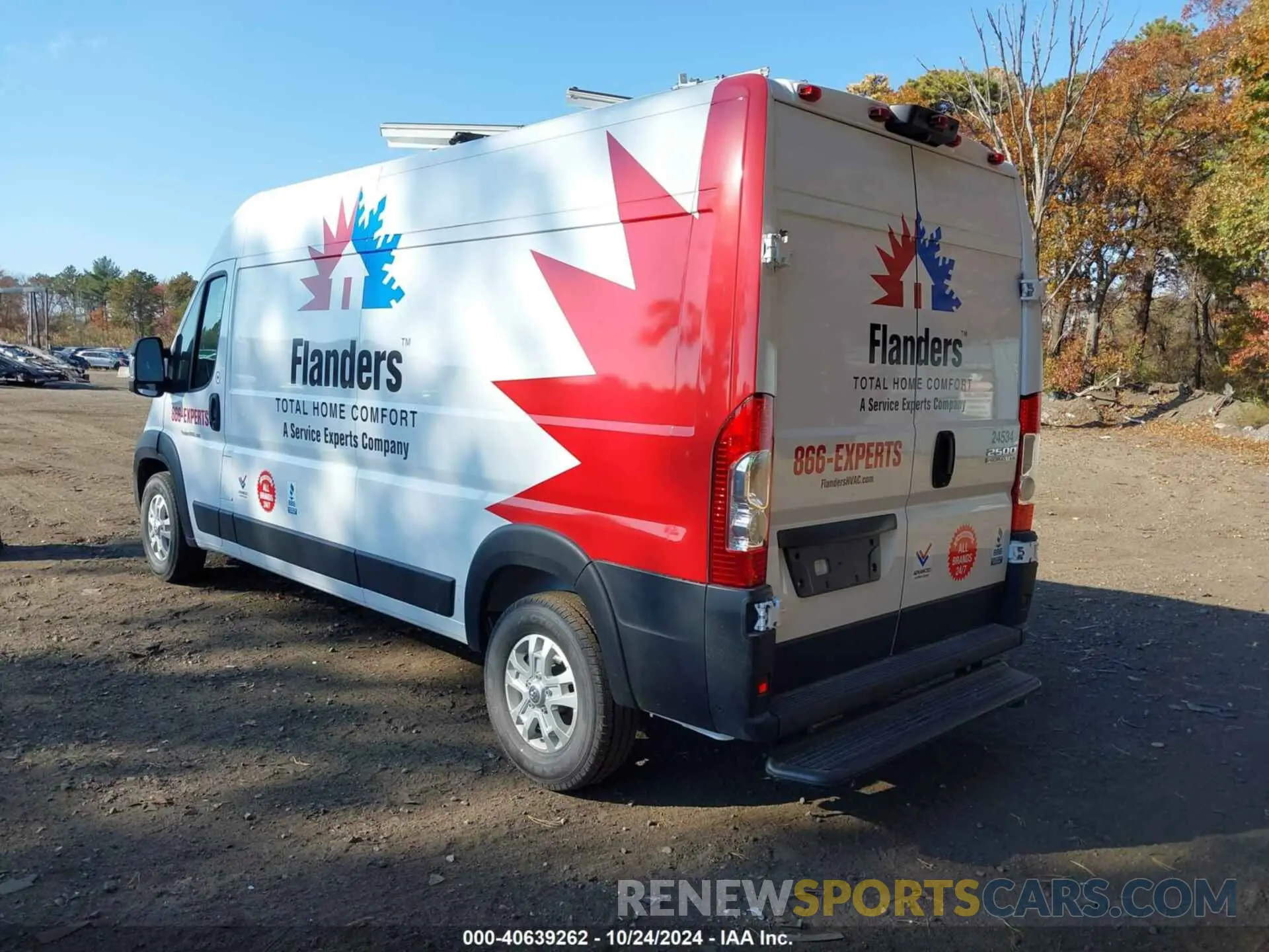 3 fotografías del automóvil dañado 3C6LRVDG6RE125555 RAM PROMASTER 2500 2024