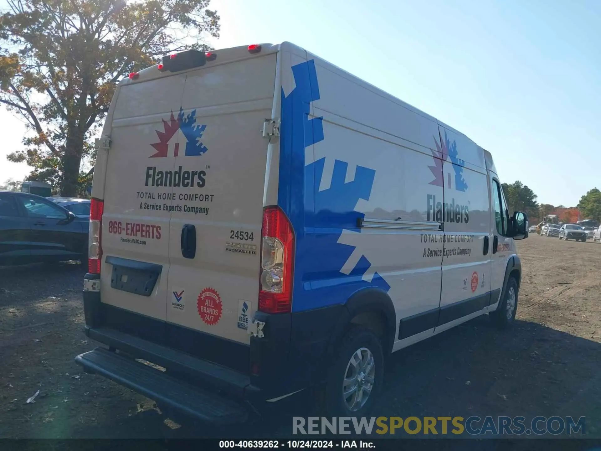 4 fotografías del automóvil dañado 3C6LRVDG6RE125555 RAM PROMASTER 2500 2024