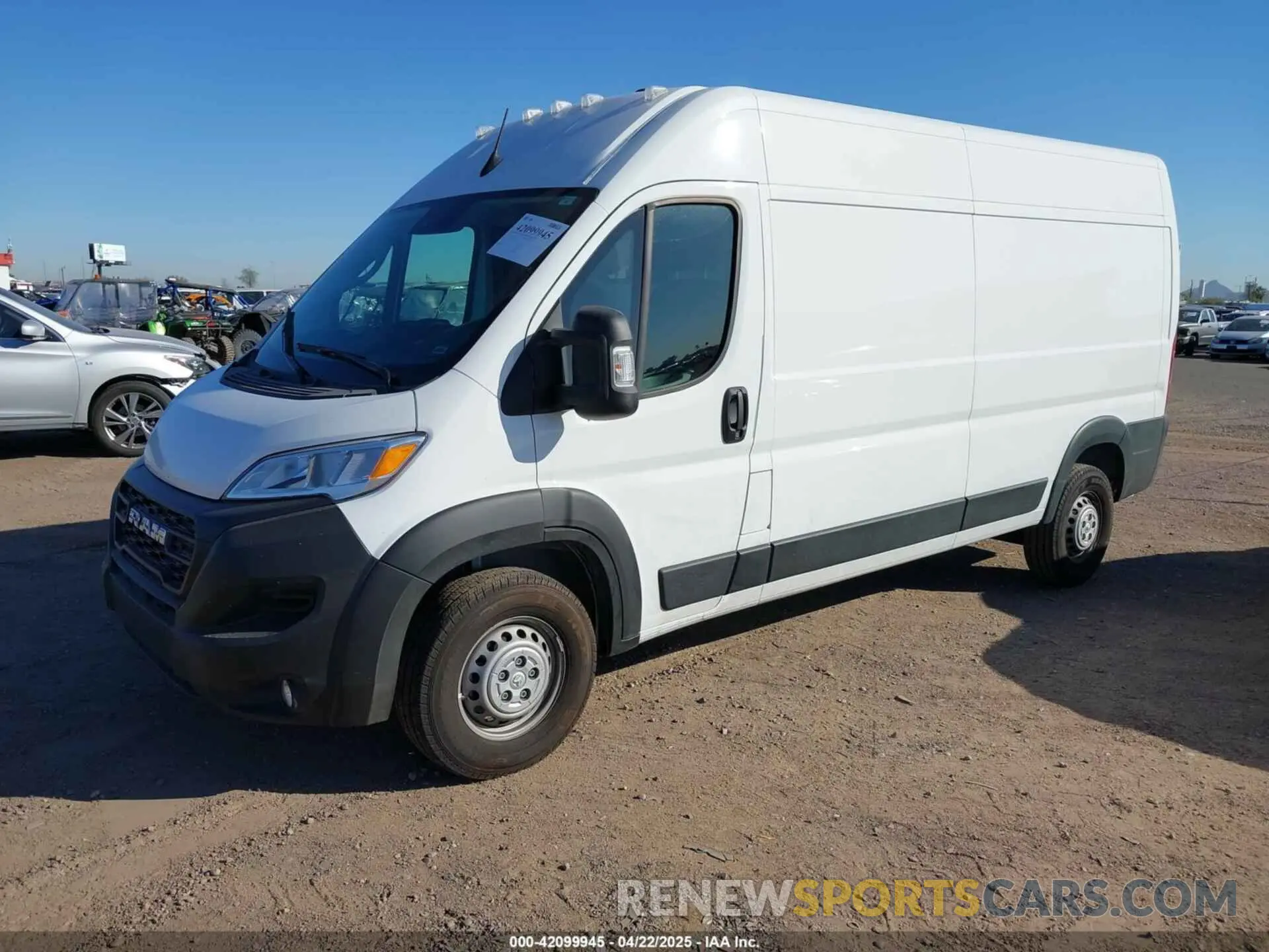 2 fotografías del automóvil dañado 3C6LRVDG6RE128925 RAM PROMASTER 2500 2024