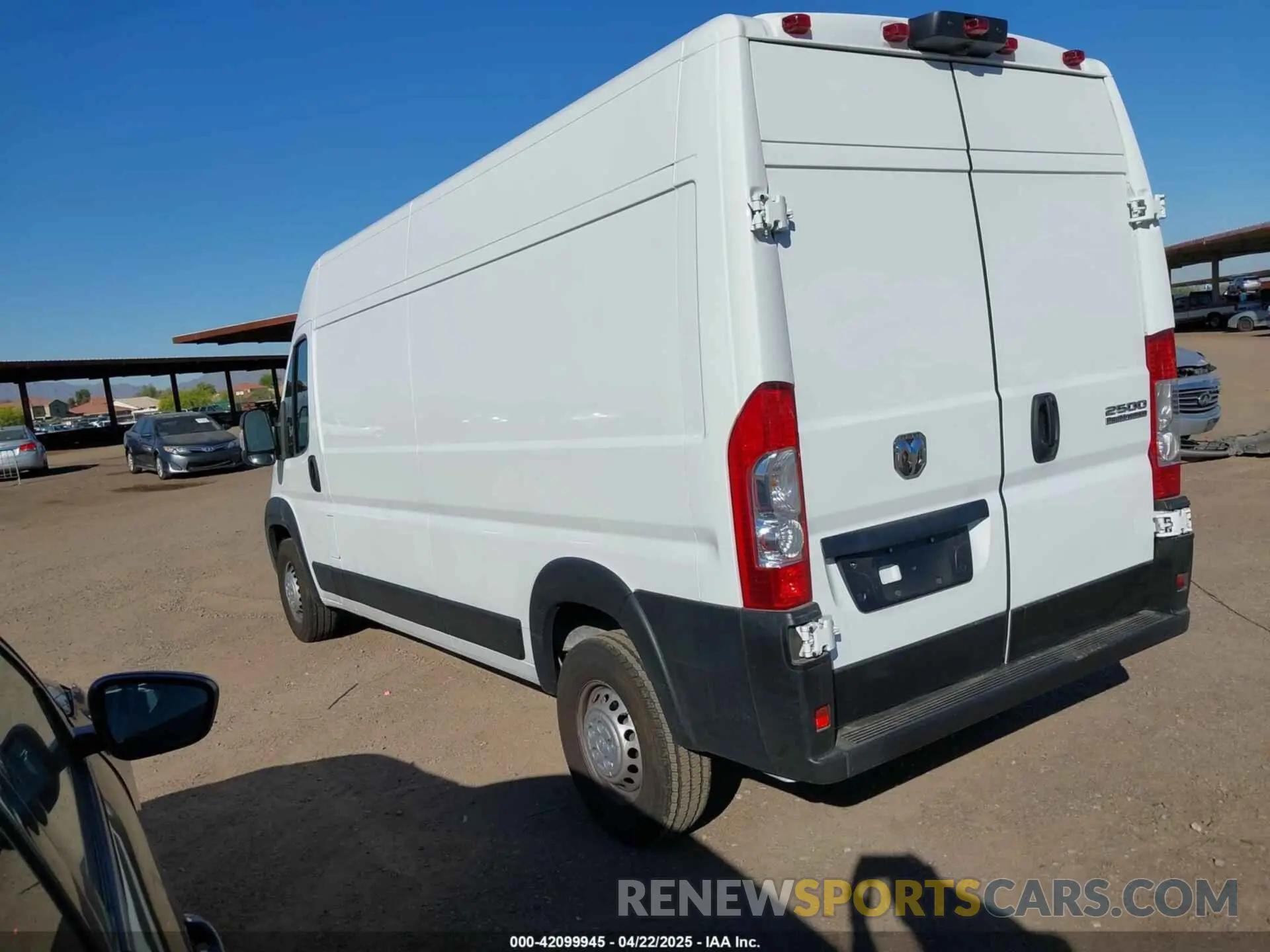 3 fotografías del automóvil dañado 3C6LRVDG6RE128925 RAM PROMASTER 2500 2024
