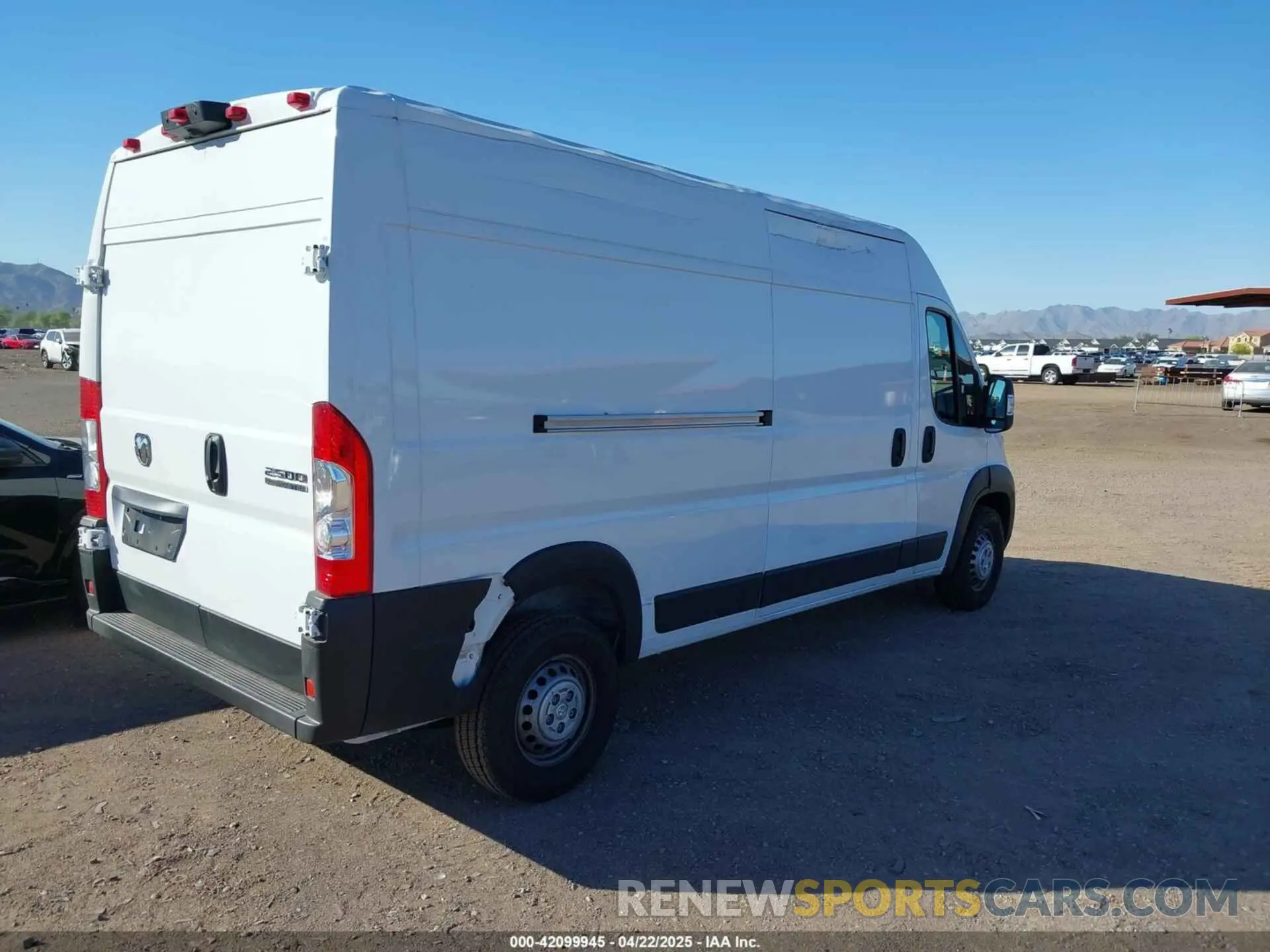 4 fotografías del automóvil dañado 3C6LRVDG6RE128925 RAM PROMASTER 2500 2024