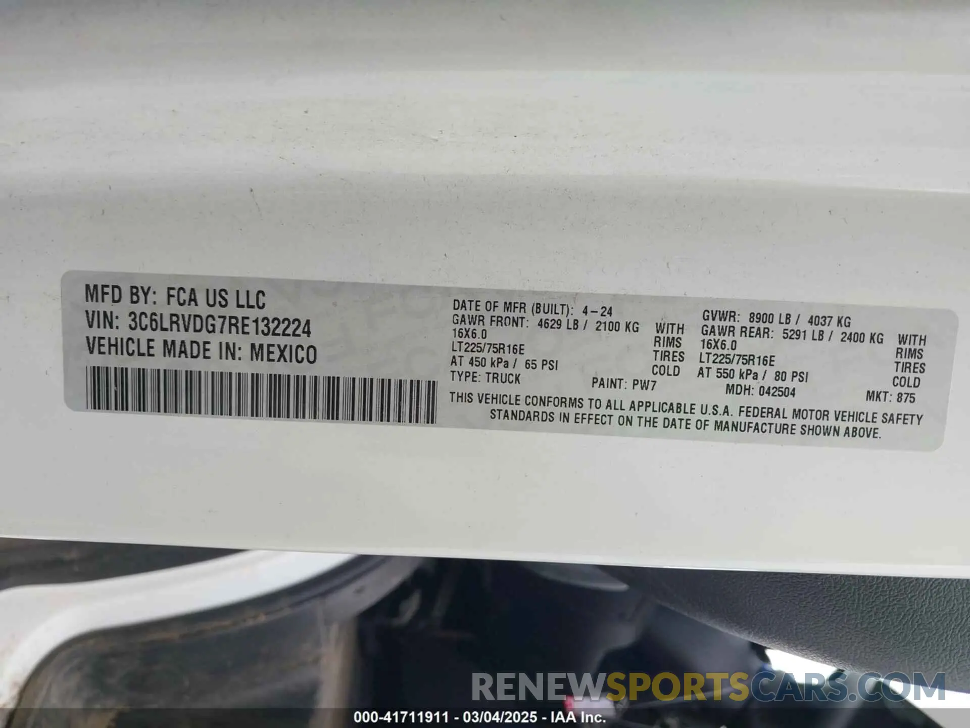 9 fotografías del automóvil dañado 3C6LRVDG7RE132224 RAM PROMASTER 2500 2024