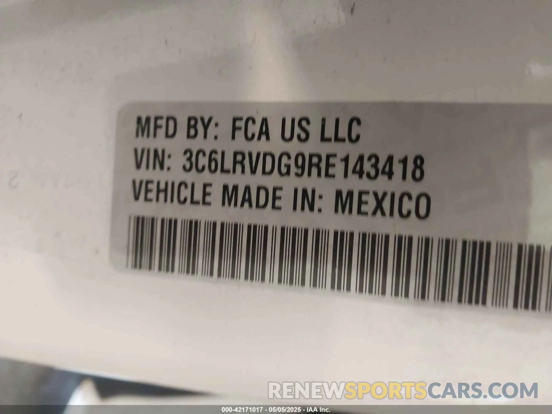 9 fotografías del automóvil dañado 3C6LRVDG9RE143418 RAM PROMASTER 2500 2024