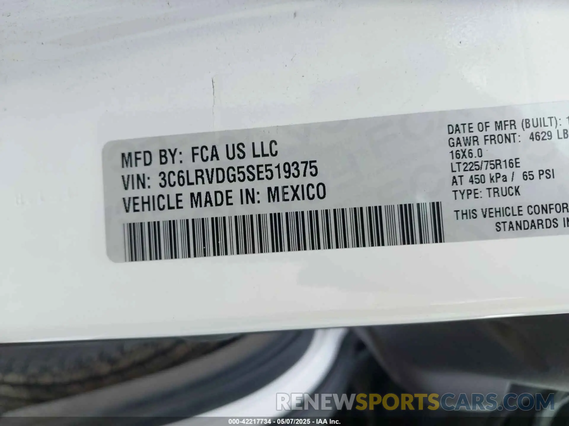 9 fotografías del automóvil dañado 3C6LRVDG5SE519375 RAM PROMASTER 2500 2025