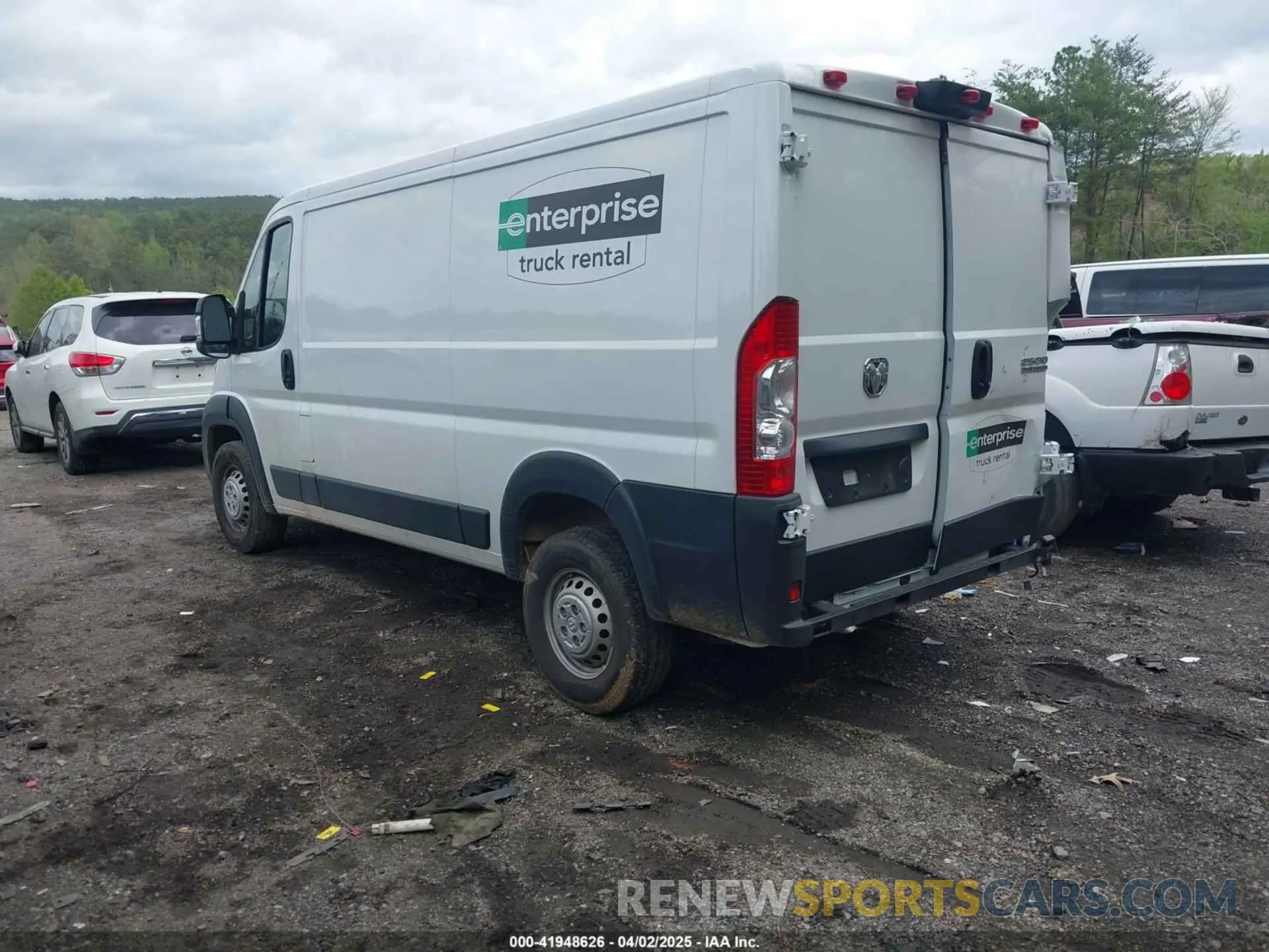 3 fotografías del automóvil dañado 3C6LRVVG2SE513404 RAM PROMASTER 2500 2025