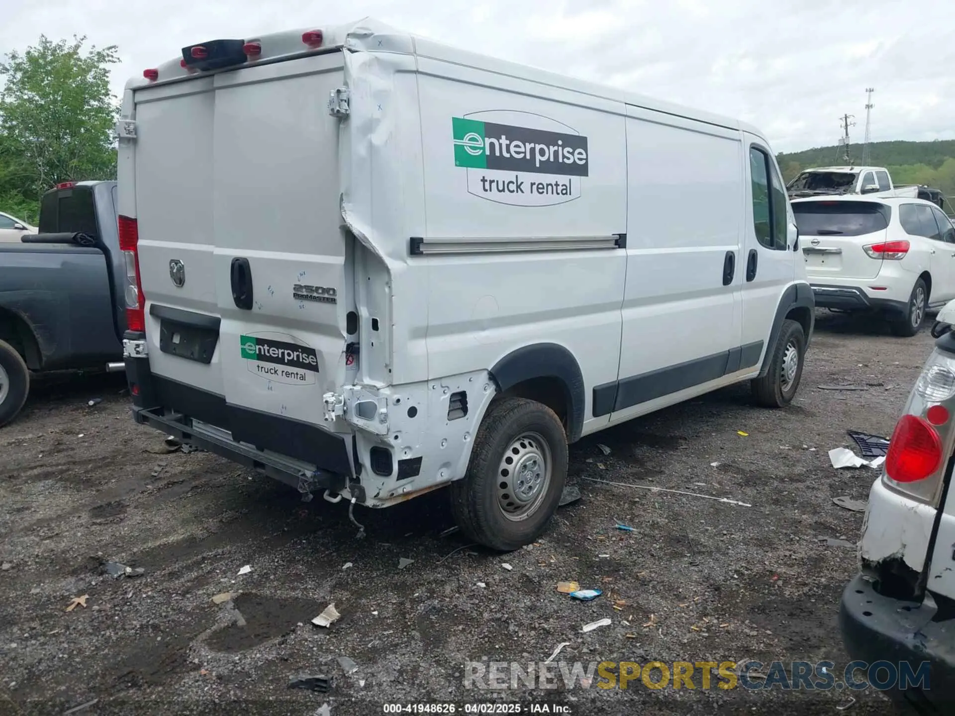 4 fotografías del automóvil dañado 3C6LRVVG2SE513404 RAM PROMASTER 2500 2025