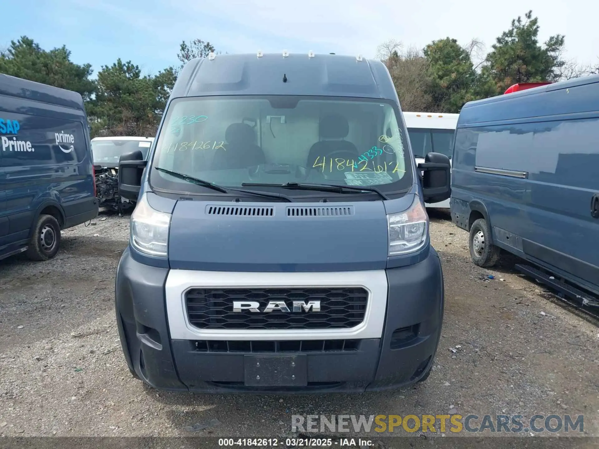 12 fotografías del automóvil dañado 3C6URVJG4KE564333 RAM PROMASTER 3500 2019