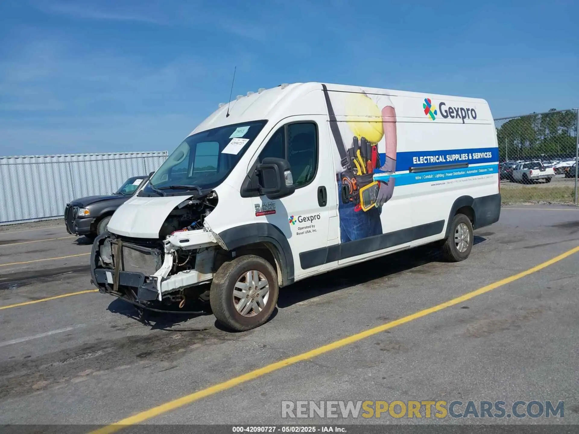 2 fotografías del automóvil dañado 3C6URVJG5KE508028 RAM PROMASTER 3500 2019