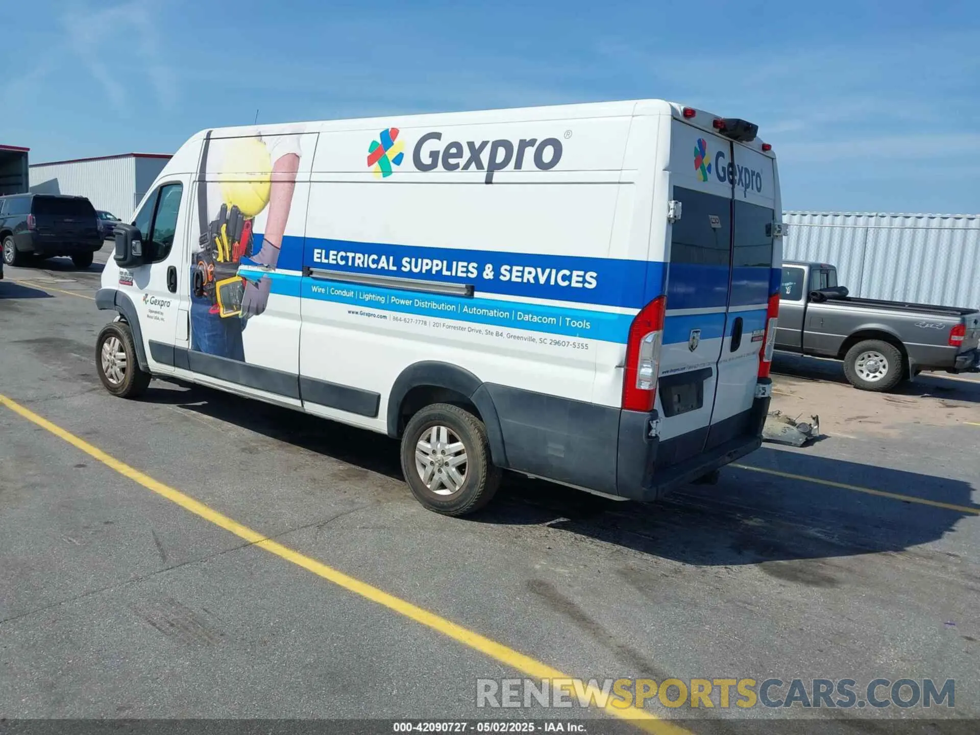 3 fotografías del automóvil dañado 3C6URVJG5KE508028 RAM PROMASTER 3500 2019
