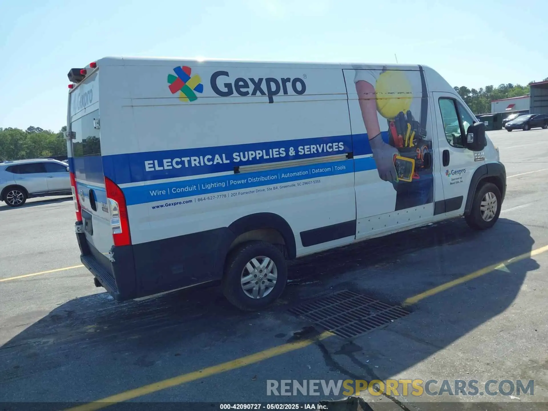 4 fotografías del automóvil dañado 3C6URVJG5KE508028 RAM PROMASTER 3500 2019