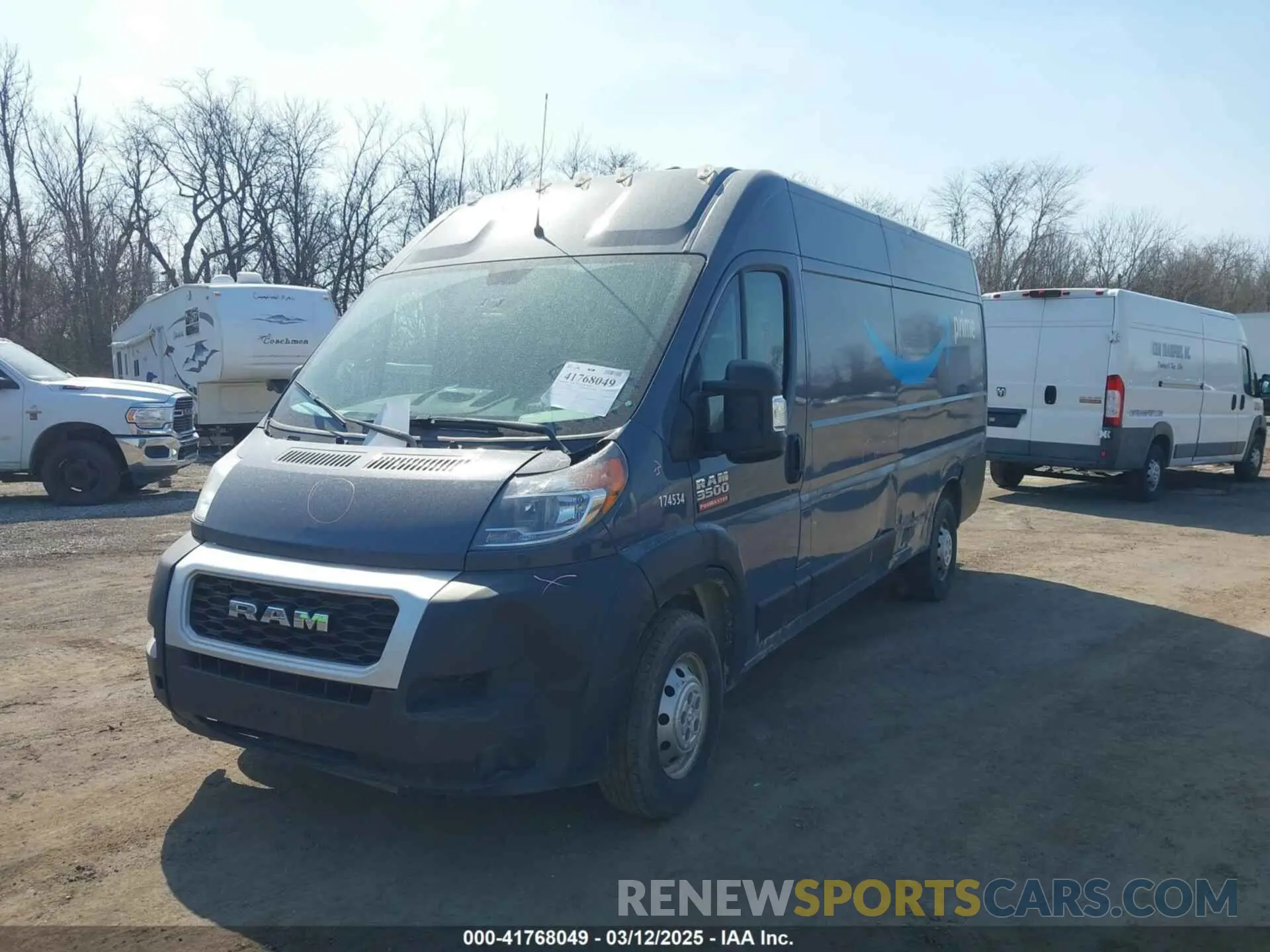 2 fotografías del automóvil dañado 3C6URVJG6KE564284 RAM PROMASTER 3500 2019