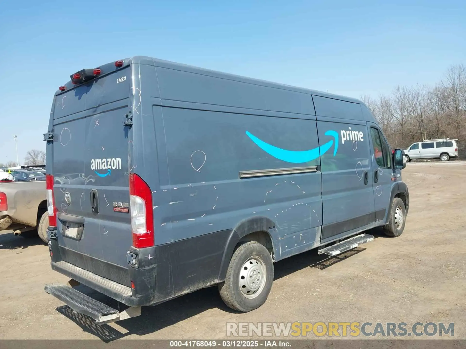 4 fotografías del automóvil dañado 3C6URVJG6KE564284 RAM PROMASTER 3500 2019