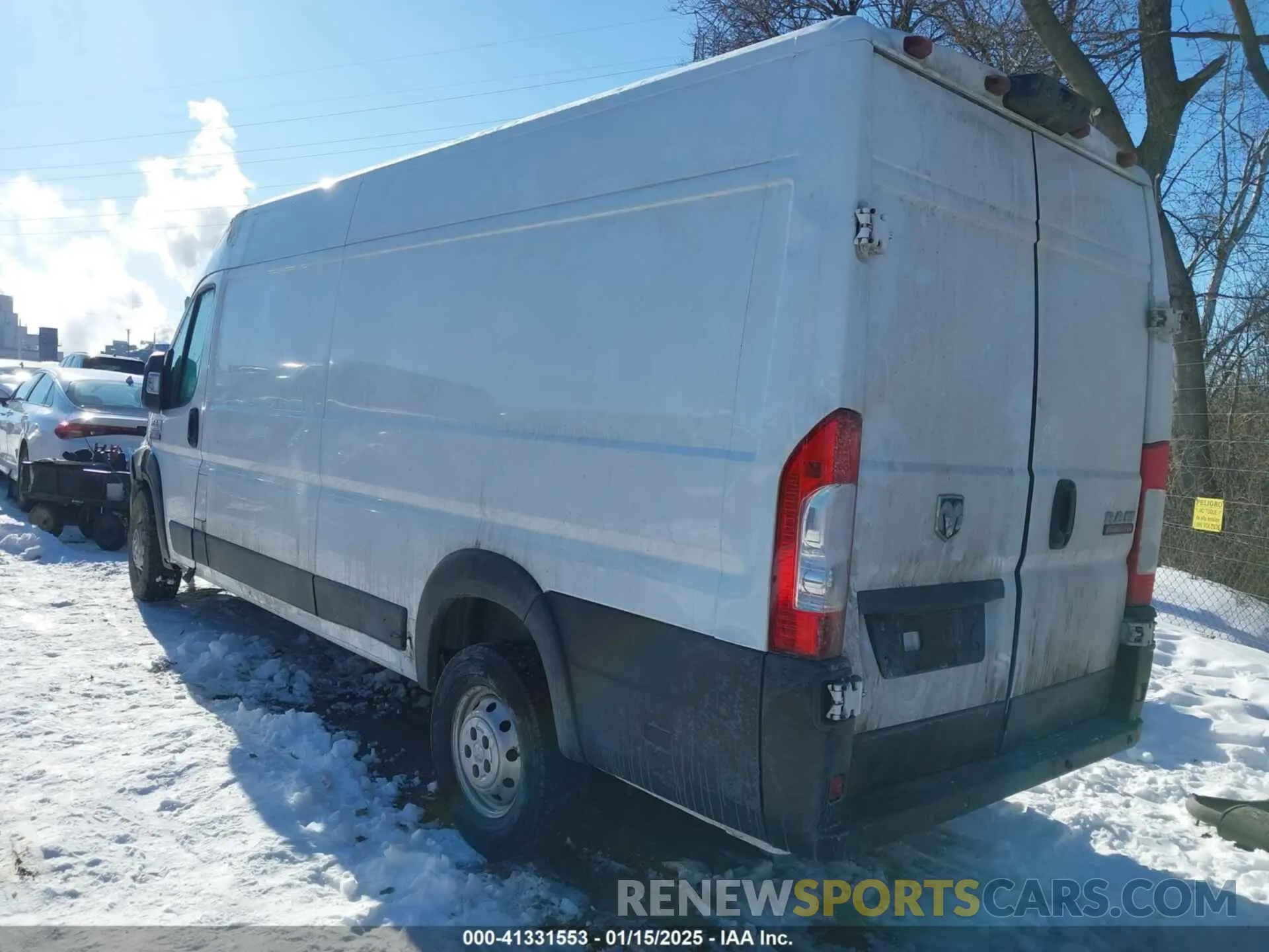 3 fotografías del automóvil dañado 3C6URVJGXLE122352 RAM PROMASTER 3500 2020