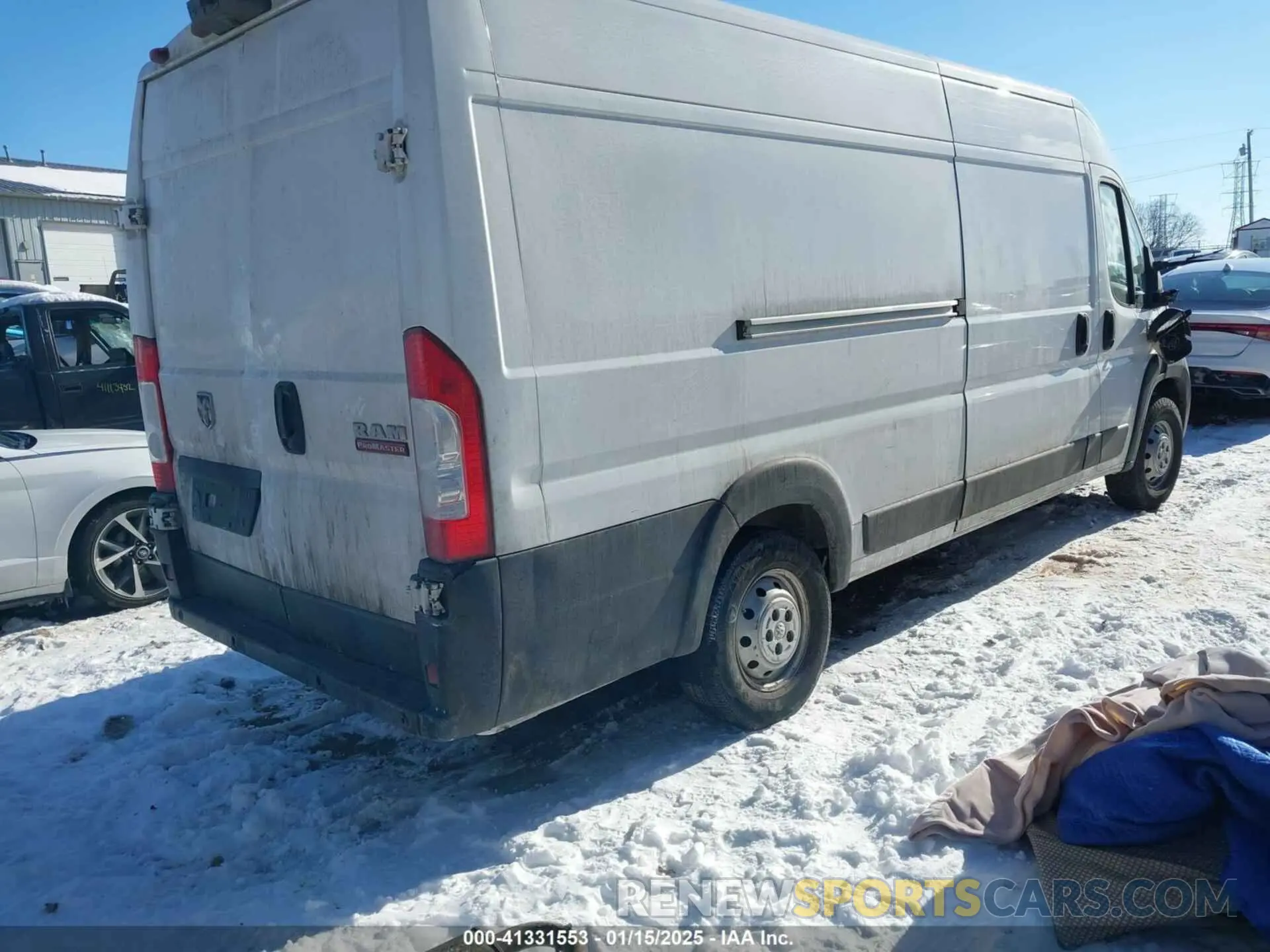 4 fotografías del automóvil dañado 3C6URVJGXLE122352 RAM PROMASTER 3500 2020