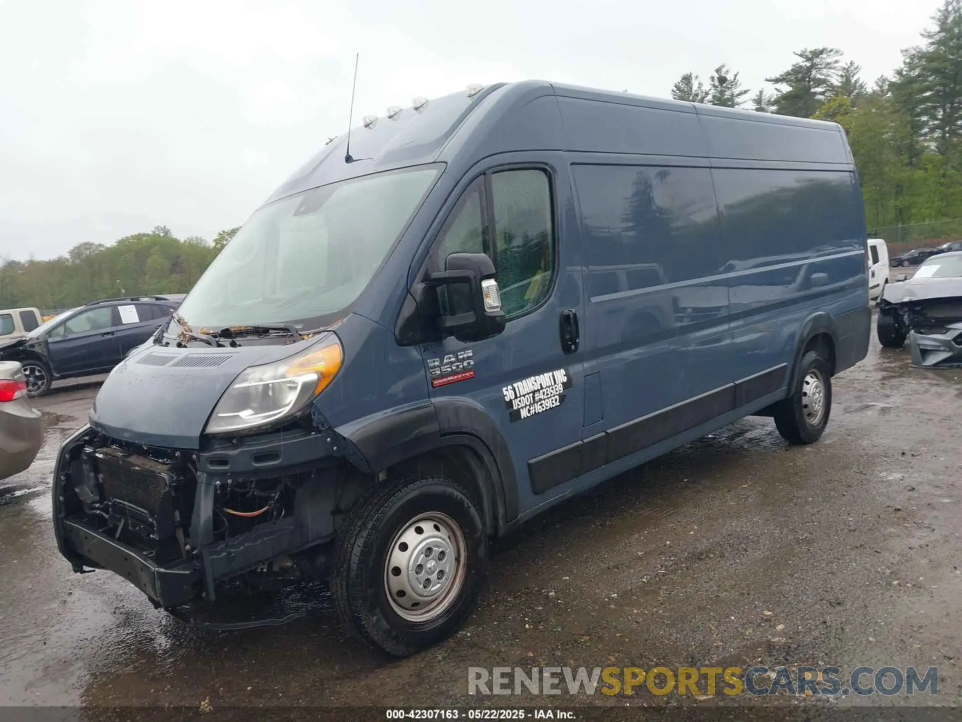 2 fotografías del automóvil dañado 3C6MRVJG0ME574229 RAM PROMASTER 3500 2021