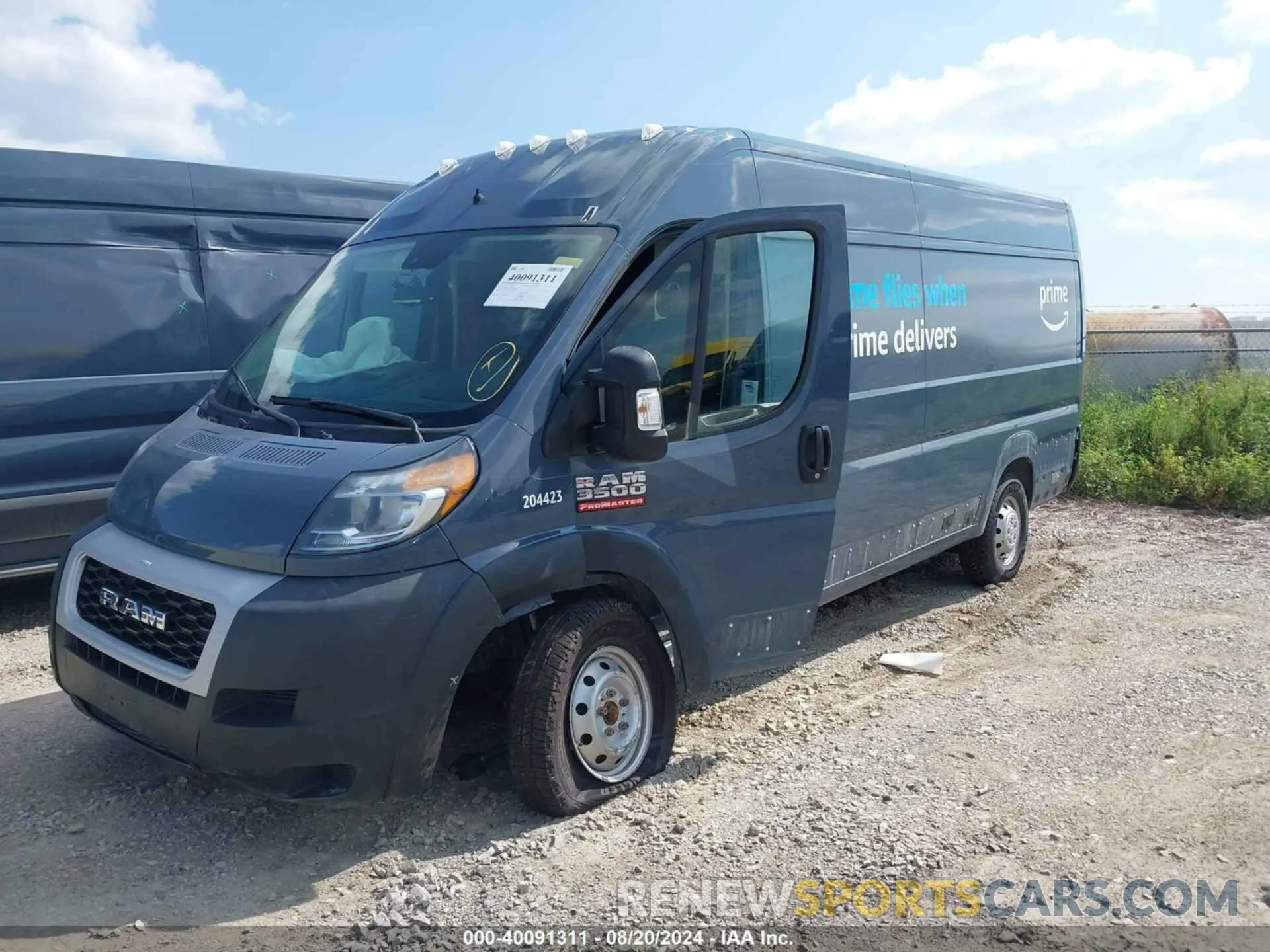 2 fotografías del automóvil dañado 3C6MRVJG4ME586433 RAM PROMASTER 3500 2021