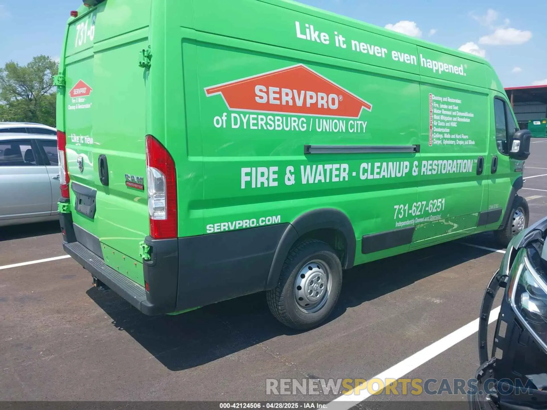 4 fotografías del automóvil dañado 3C6MRVJG7ME545200 RAM PROMASTER 3500 2021