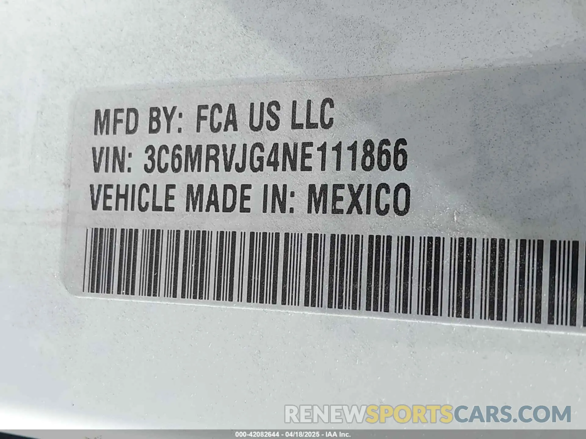 9 fotografías del automóvil dañado 3C6MRVJG4NE111866 RAM PROMASTER 3500 2022