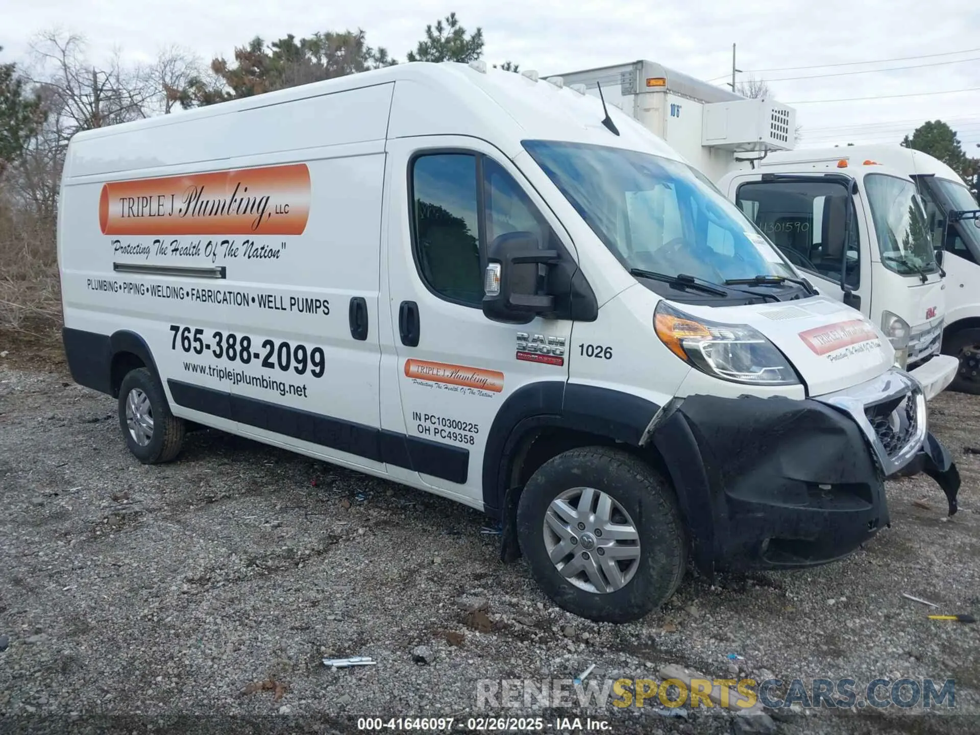 1 fotografías del automóvil dañado 3C6MRVJG9NE121583 RAM PROMASTER 3500 2022