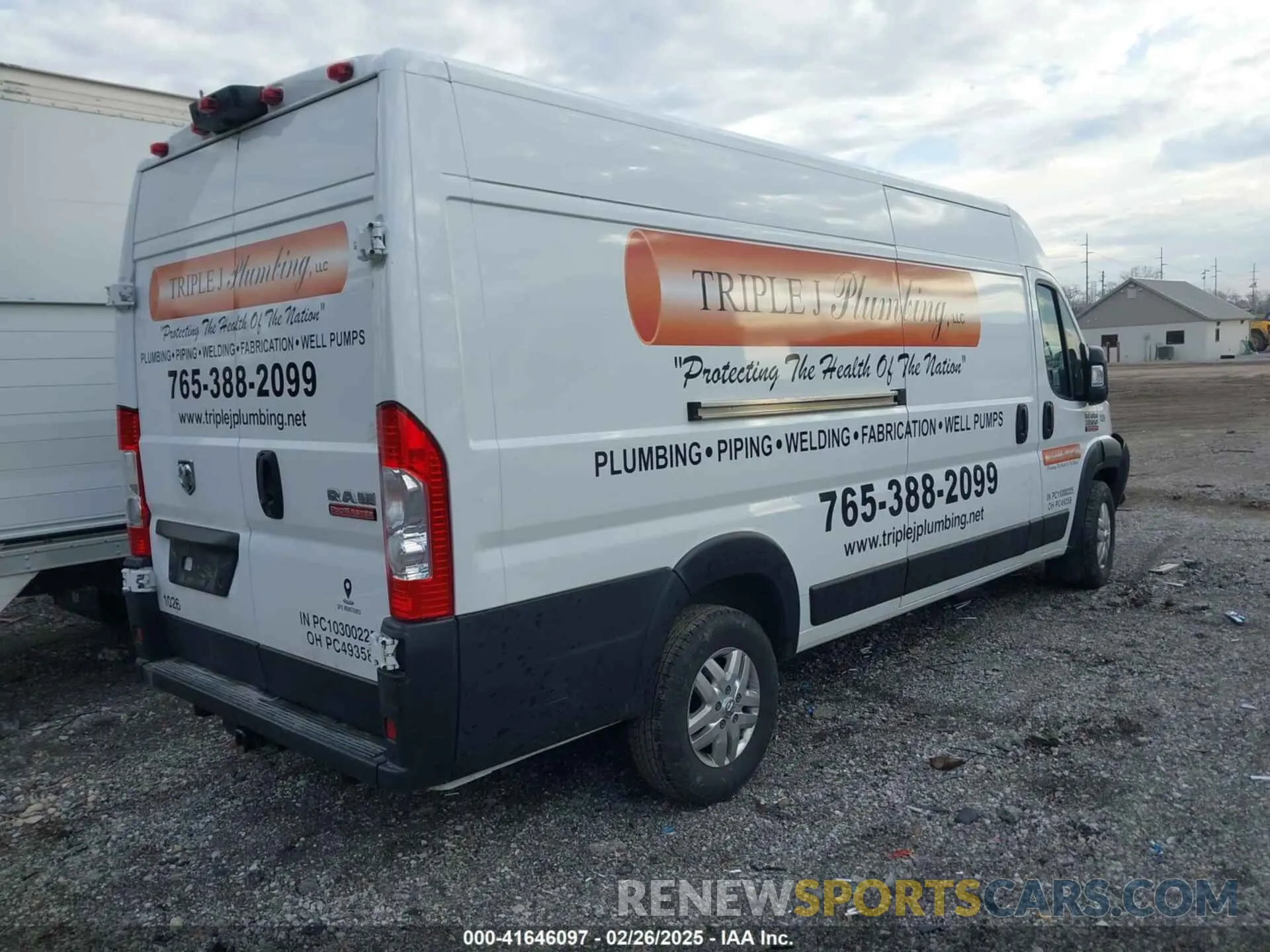 4 fotografías del automóvil dañado 3C6MRVJG9NE121583 RAM PROMASTER 3500 2022