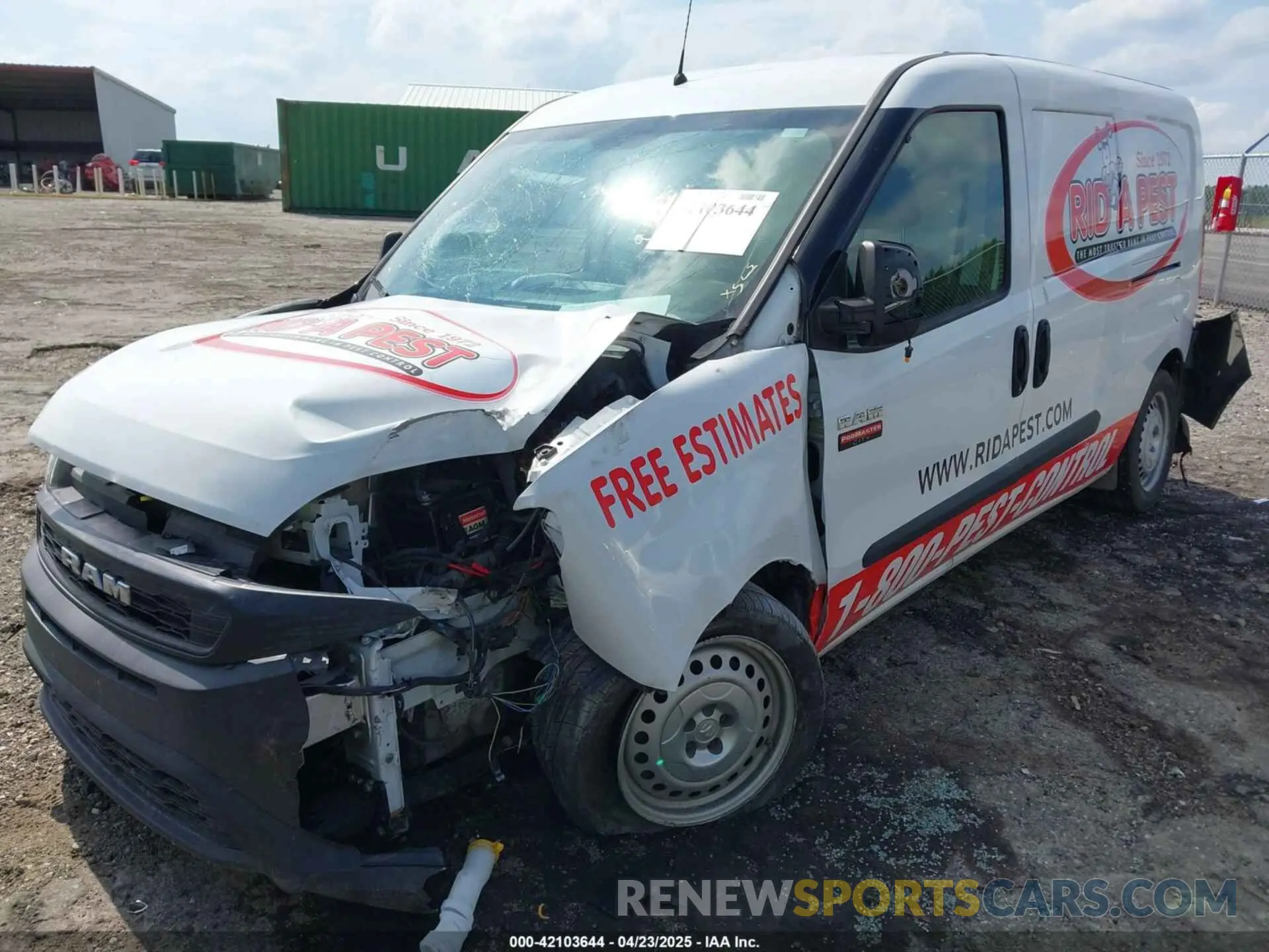 2 fotografías del automóvil dañado ZFBHRFAB8K6M54513 RAM PROMASTER CITY 2019