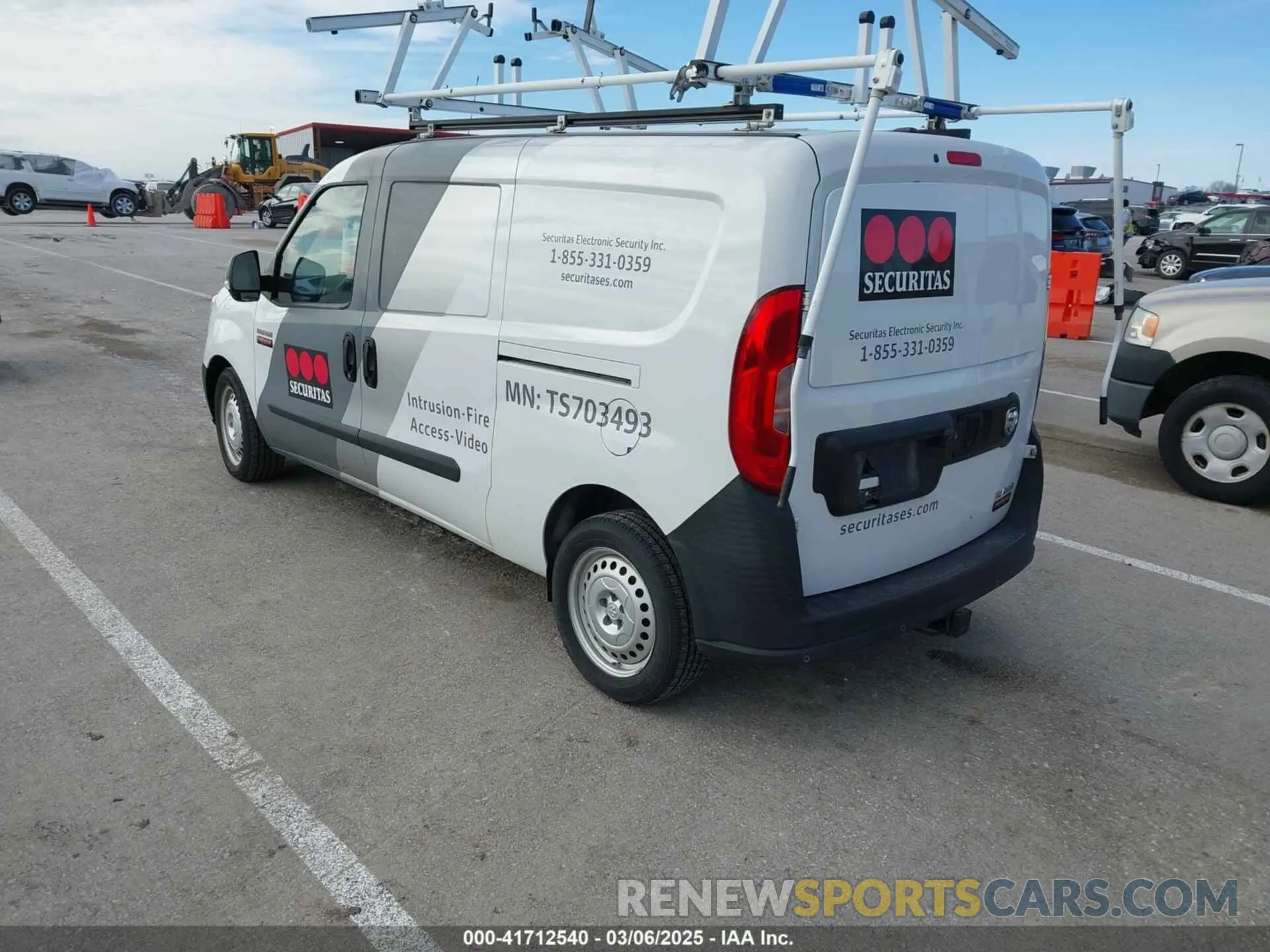 3 fotografías del automóvil dañado ZFBHRFAB1L6P55139 RAM PROMASTER CITY 2020