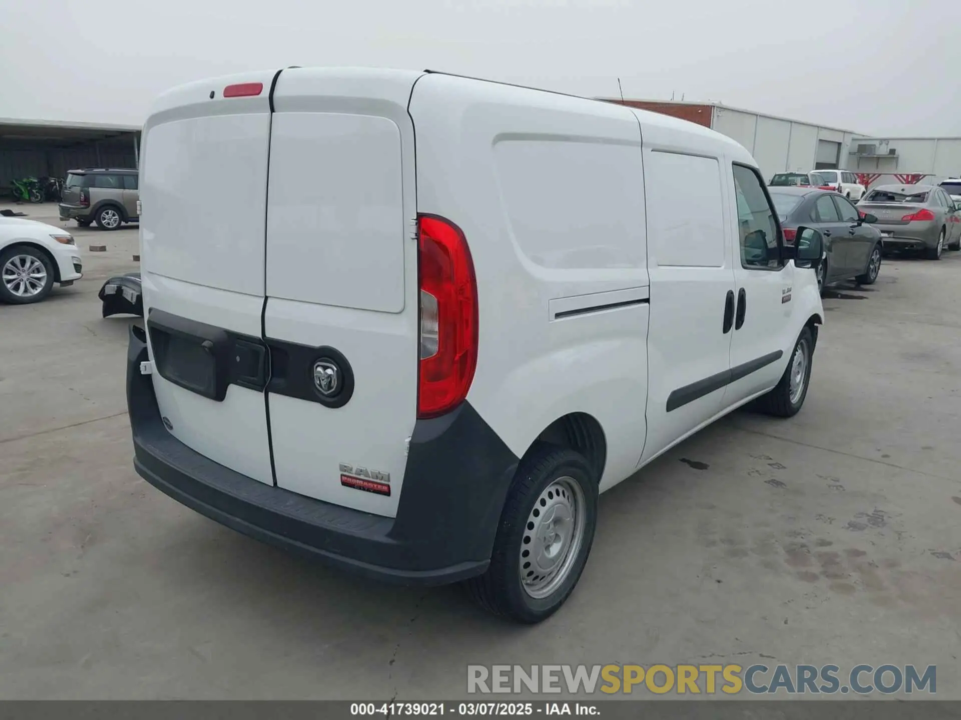 4 fotografías del automóvil dañado ZFBHRFAB2L6P38513 RAM PROMASTER CITY 2020