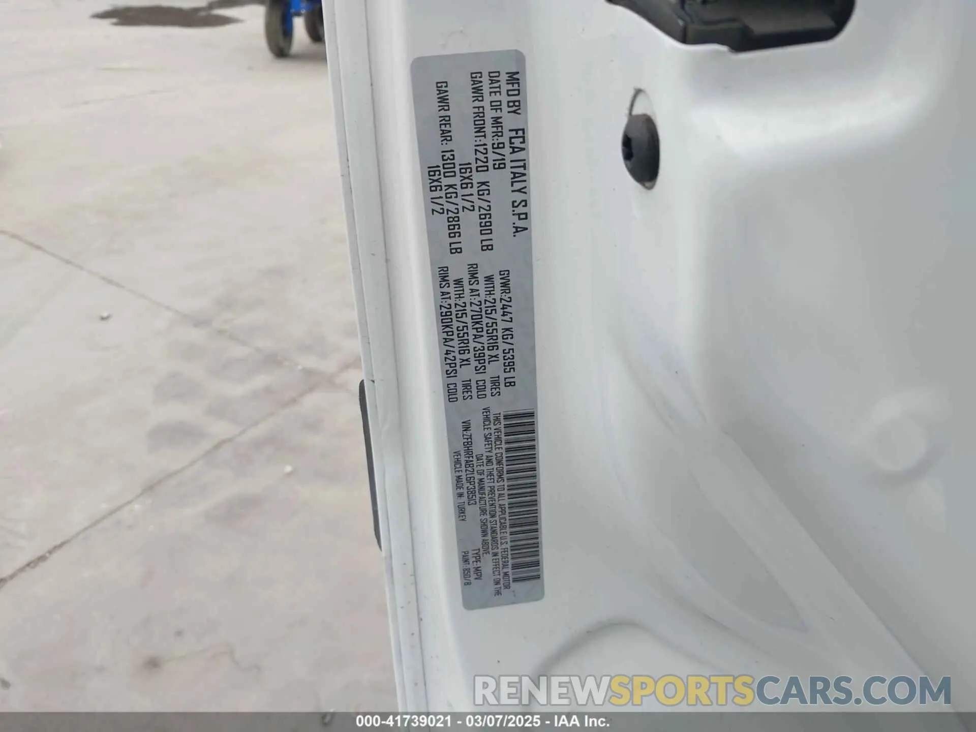 9 fotografías del automóvil dañado ZFBHRFAB2L6P38513 RAM PROMASTER CITY 2020