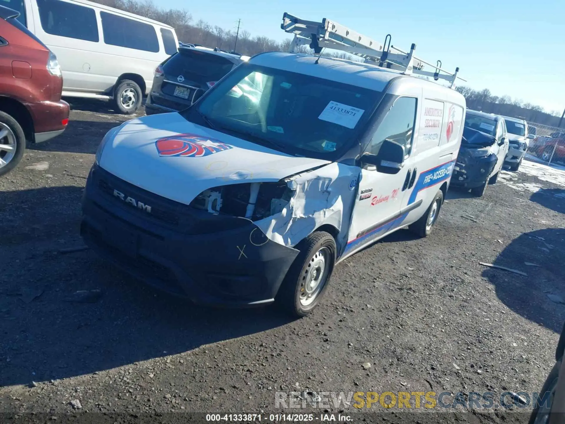 2 fotografías del automóvil dañado ZFBHRFAB4L6P36763 RAM PROMASTER CITY 2020